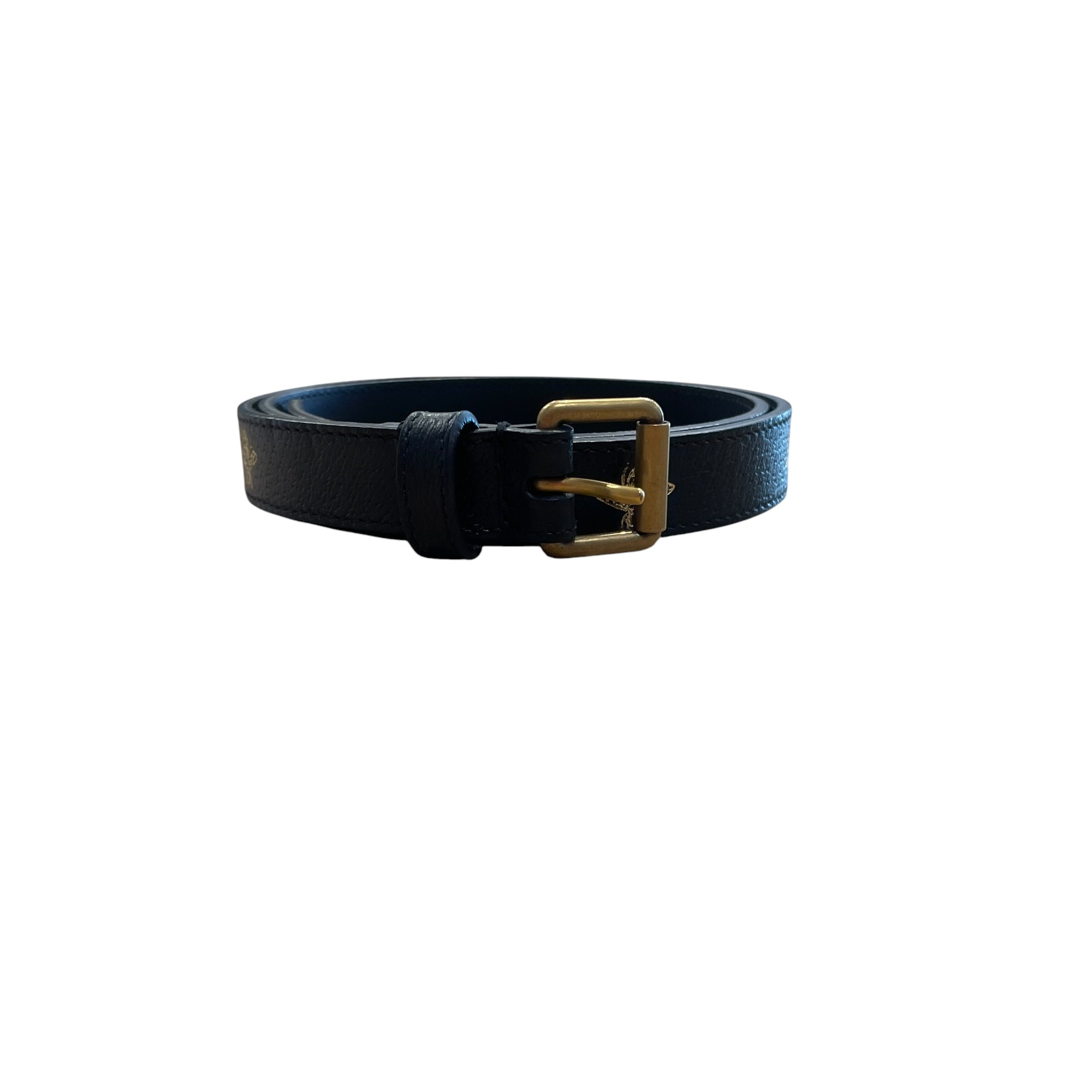 GUCCI/Belt/Leather/BLK/L's/GOLD BEE GRAPHIC view 1
