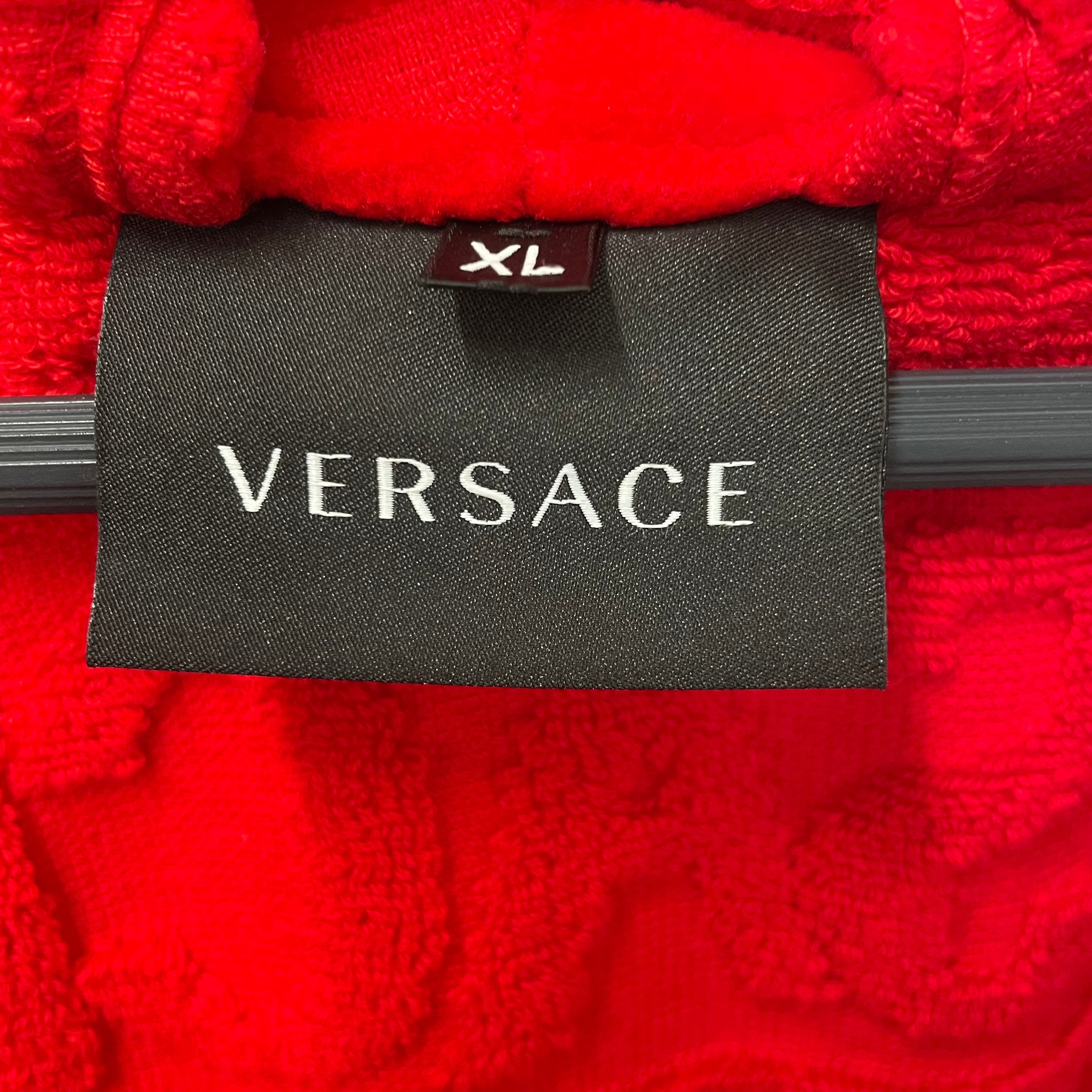 GIANNI VERSACE/Sweater/XL/Monogram/Cotton/RED/REDROBEGOLDBLACKTRIM view 3