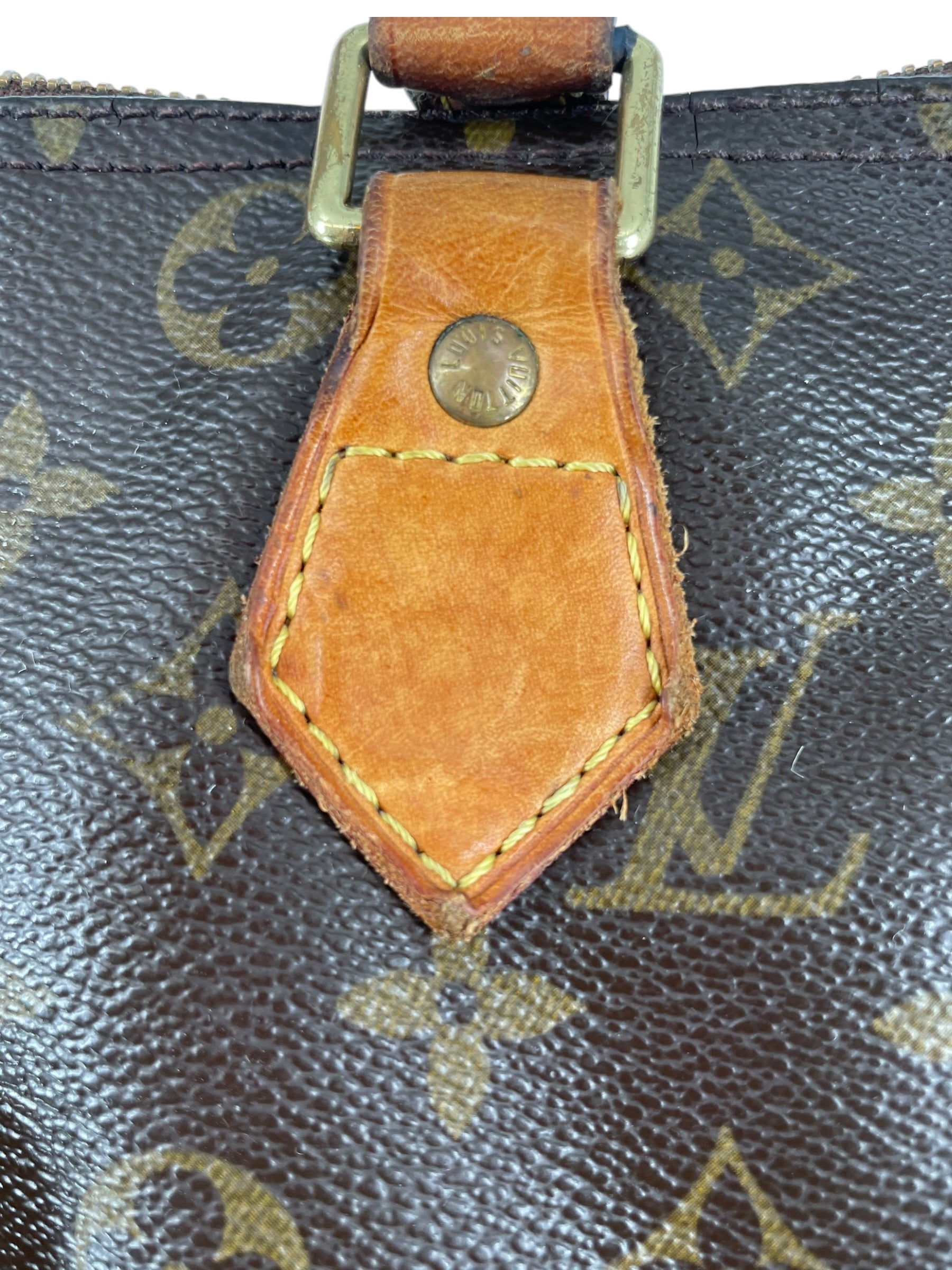 LOUIS VUITTON/Bag/Monogram/Leather/BRW/SPEEDY LEATHER HANDLES view 10