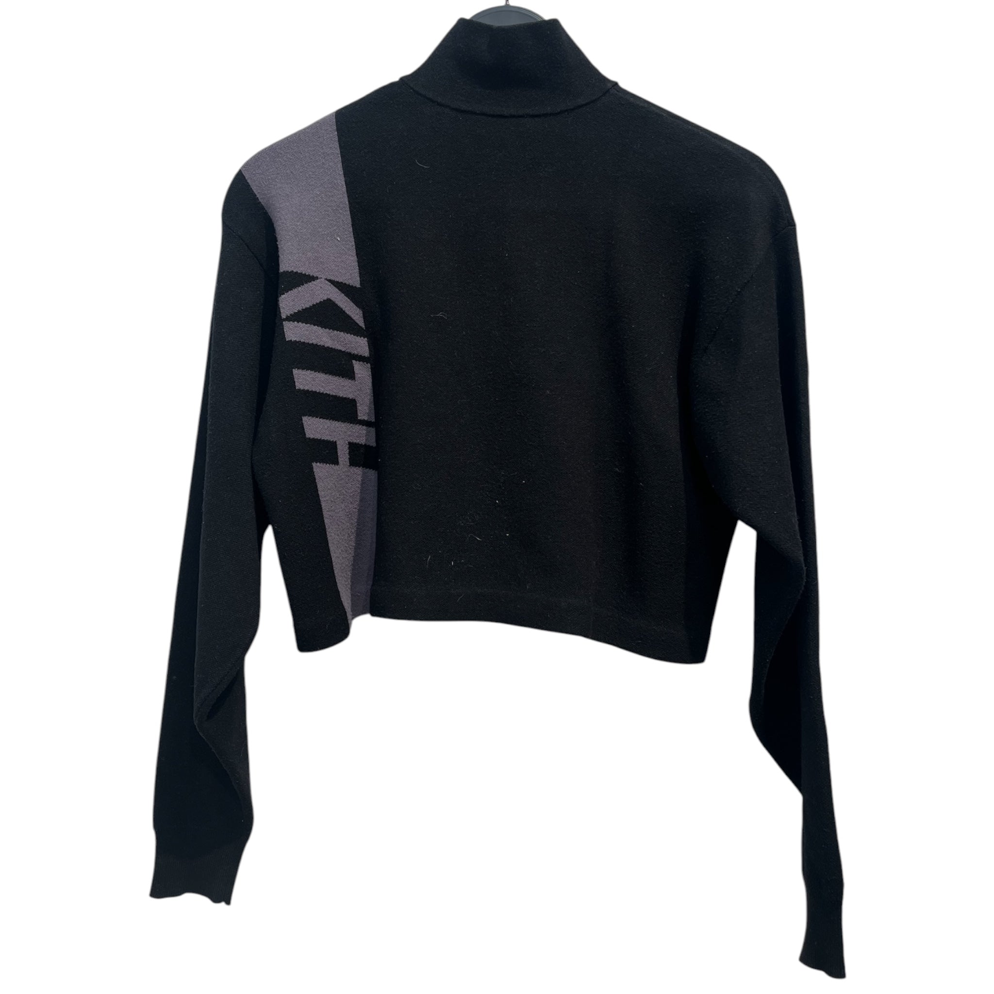 KITH/Sweater/XS/Cotton/BLK/Turtle Neck/Zip up with logo on side view 2