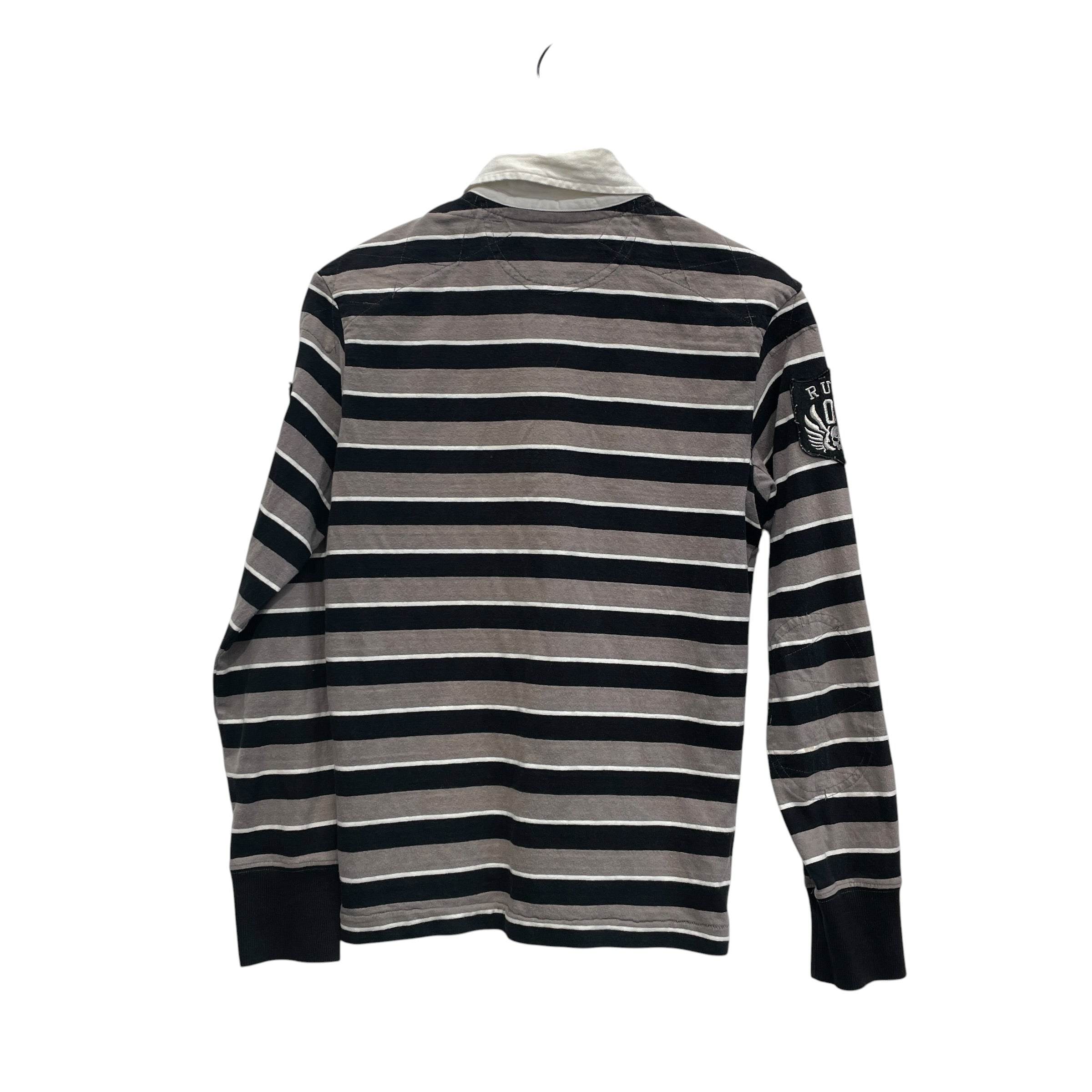 PPFM/LS T-Shirt/M/Cotton/BLK/Stripe/P PATCH W SKULL view 2