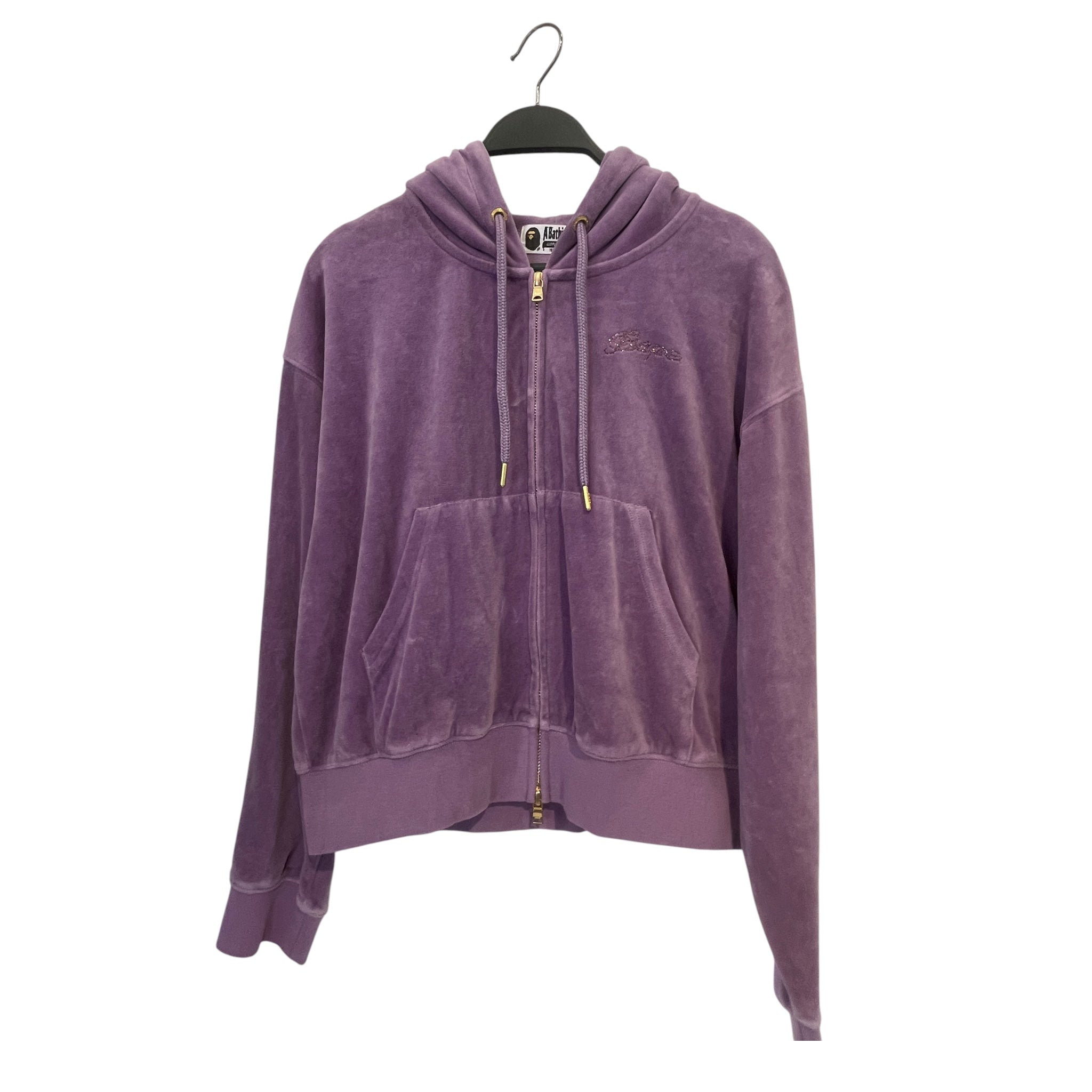 A BATHING APE/Jacket/S/Cotton/PPL/Velour Track Jacket view 1
