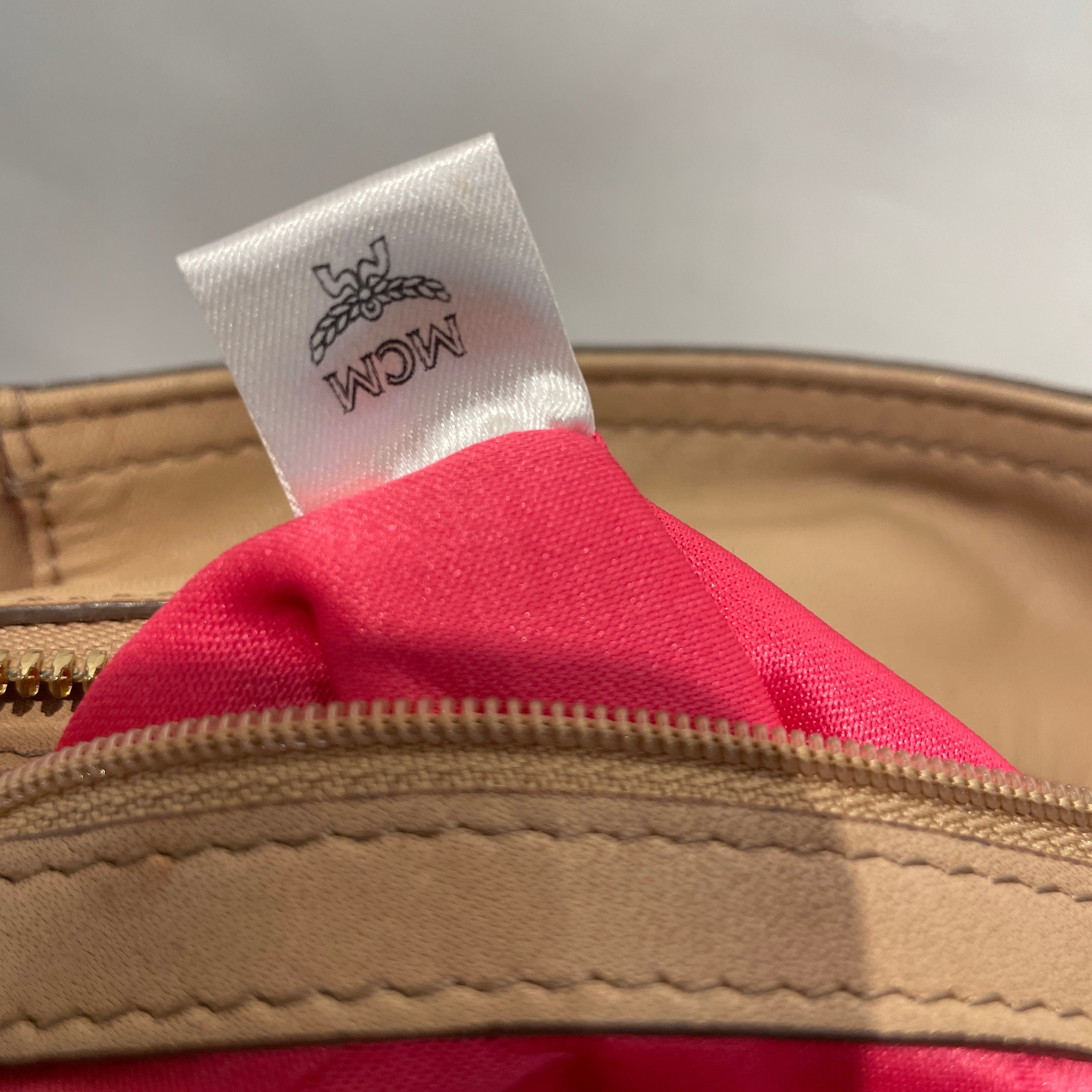 MCM/Tote Bag/Monogram/Leather/CRM/ view 6