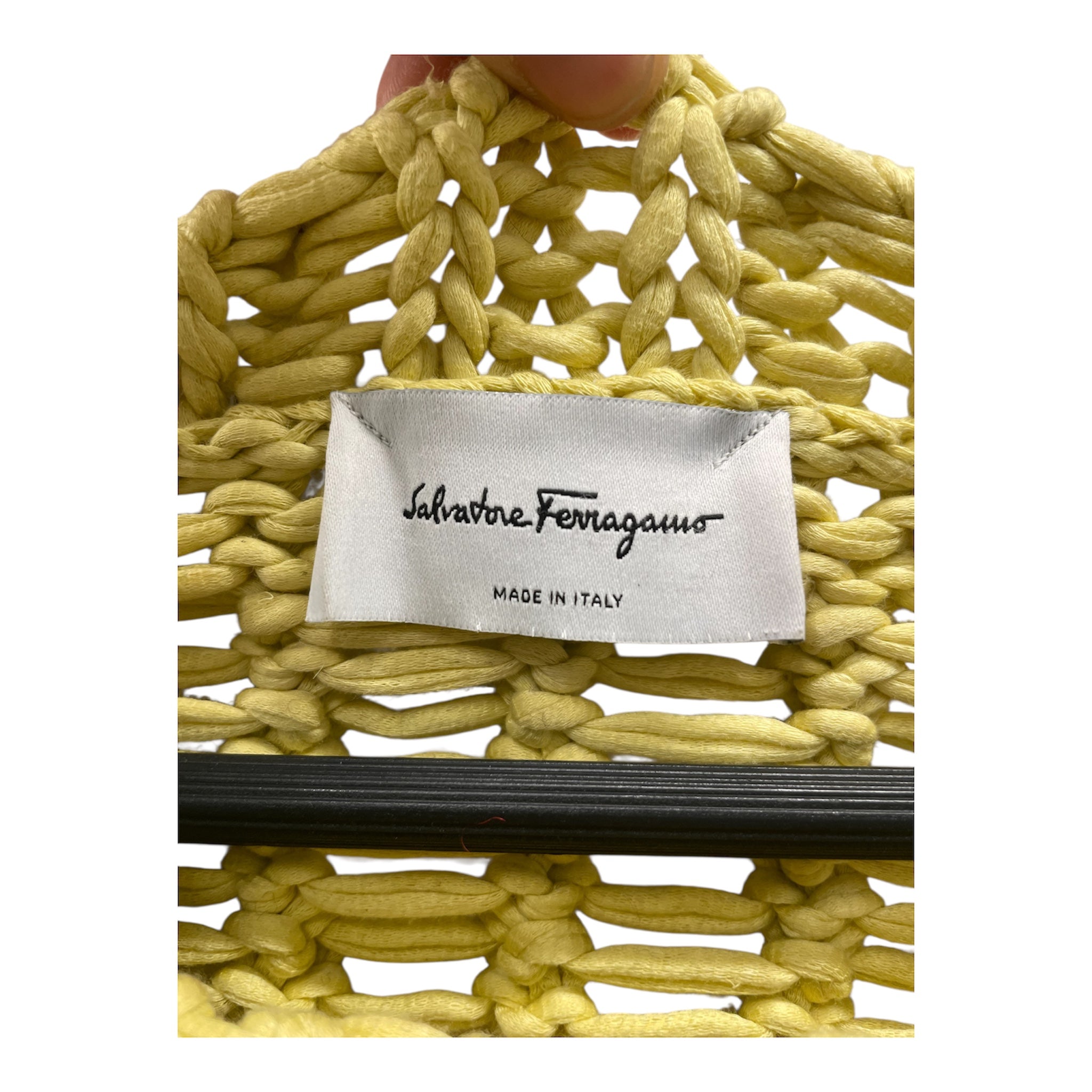 Salvatore Ferragamo/Heavy Sweater/XXL/Cotton/IVR/Oversize/OPEN KNIT SWEATER view 3