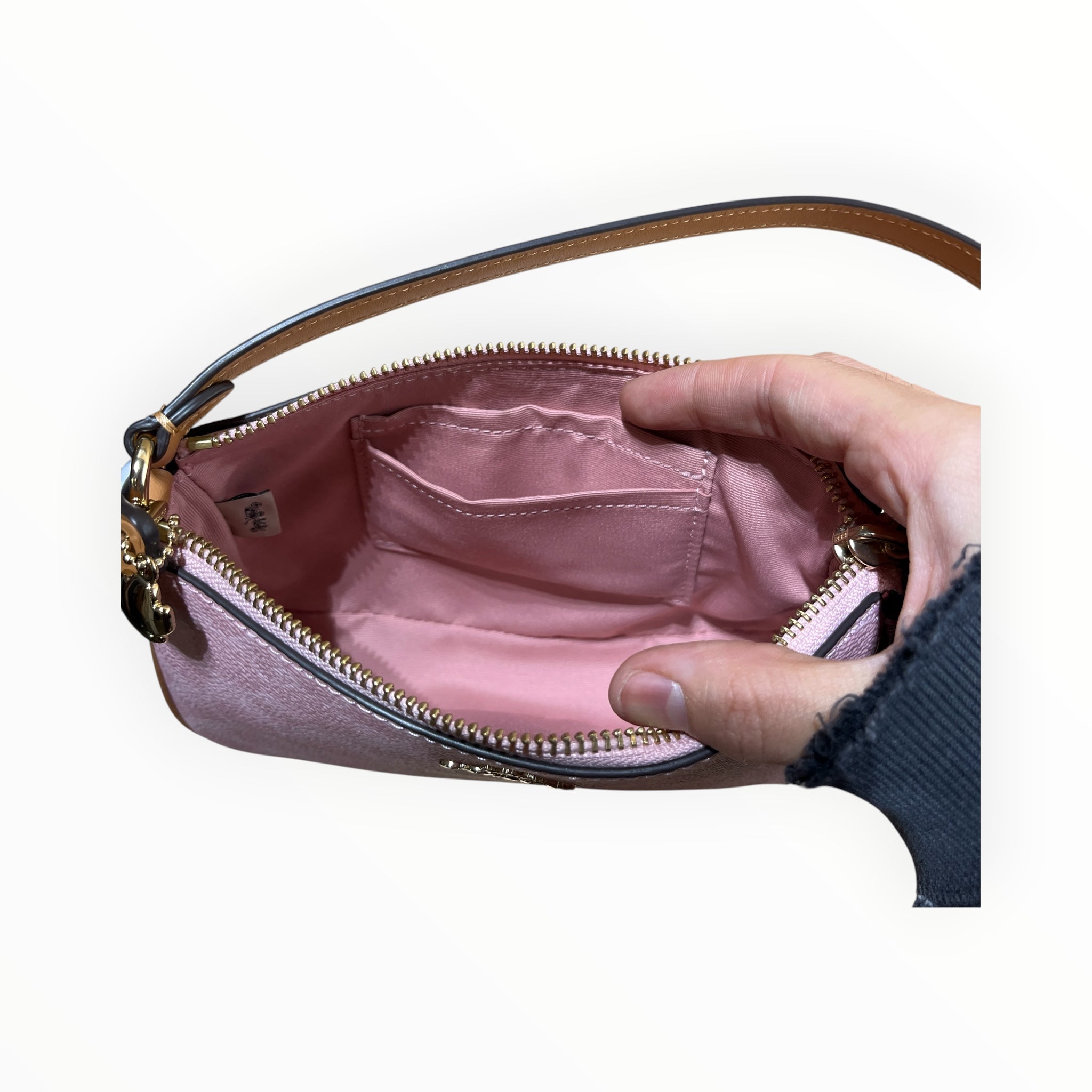 COACH/Hand Bag/Monogram/Leather/PNK/NOLITA 19 view 3