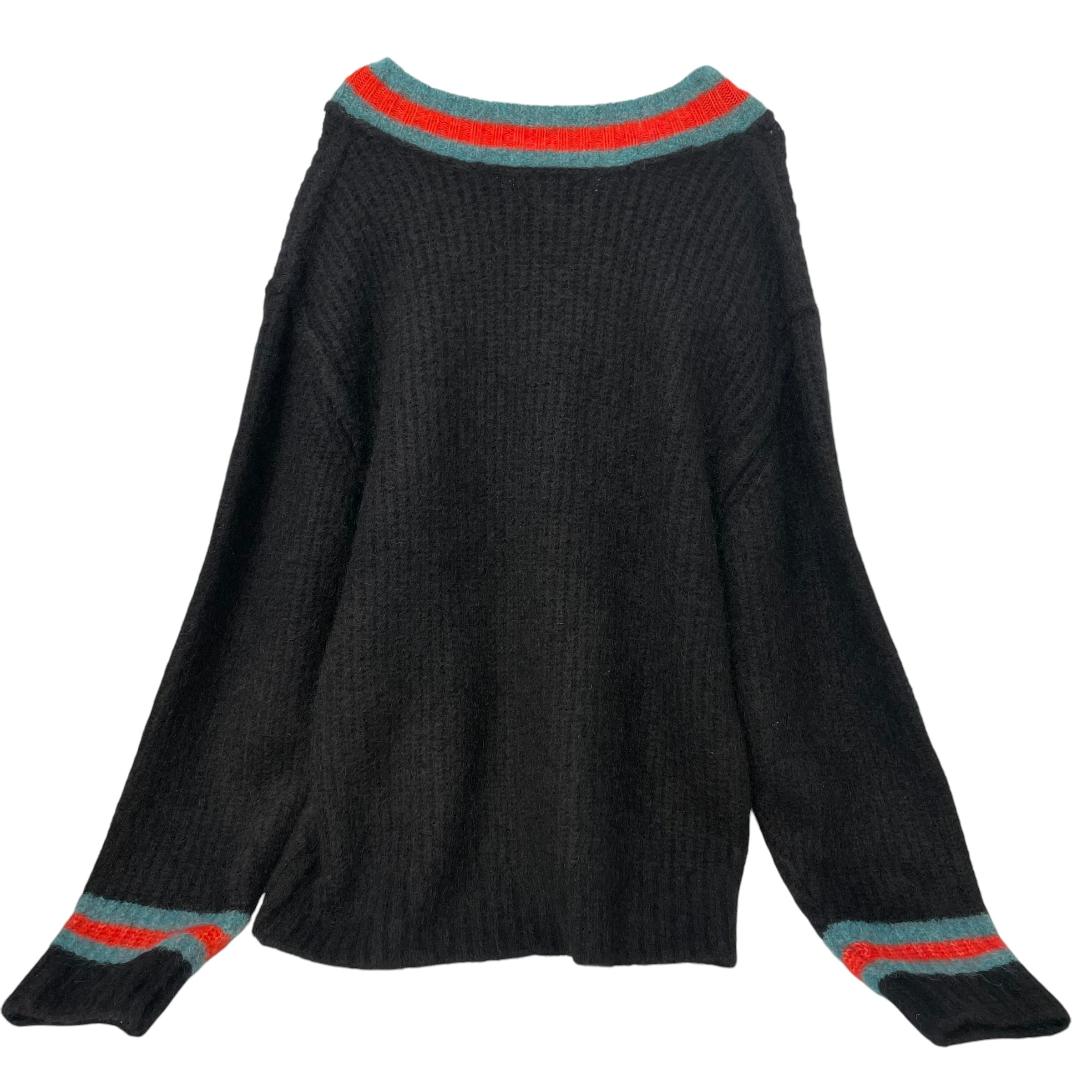 STUSSY/Sweater/XL/Wool/BLK/mohair tennis sweater view 2