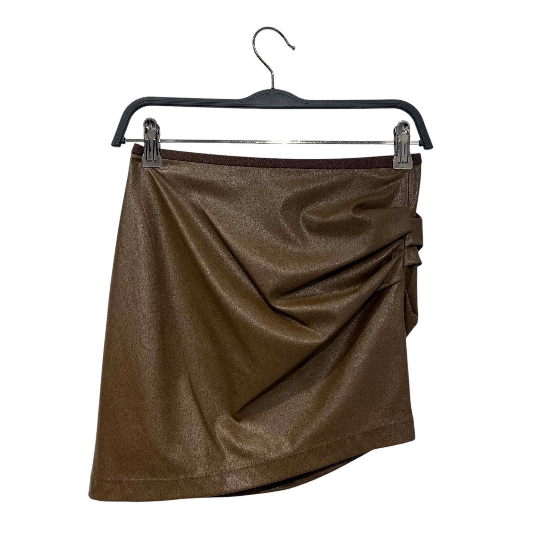 Helmut Lang/Skirt/XS/Faux Leather/BRW/Mini Length/N05HW303/TWIST MINI SKIRT view 1