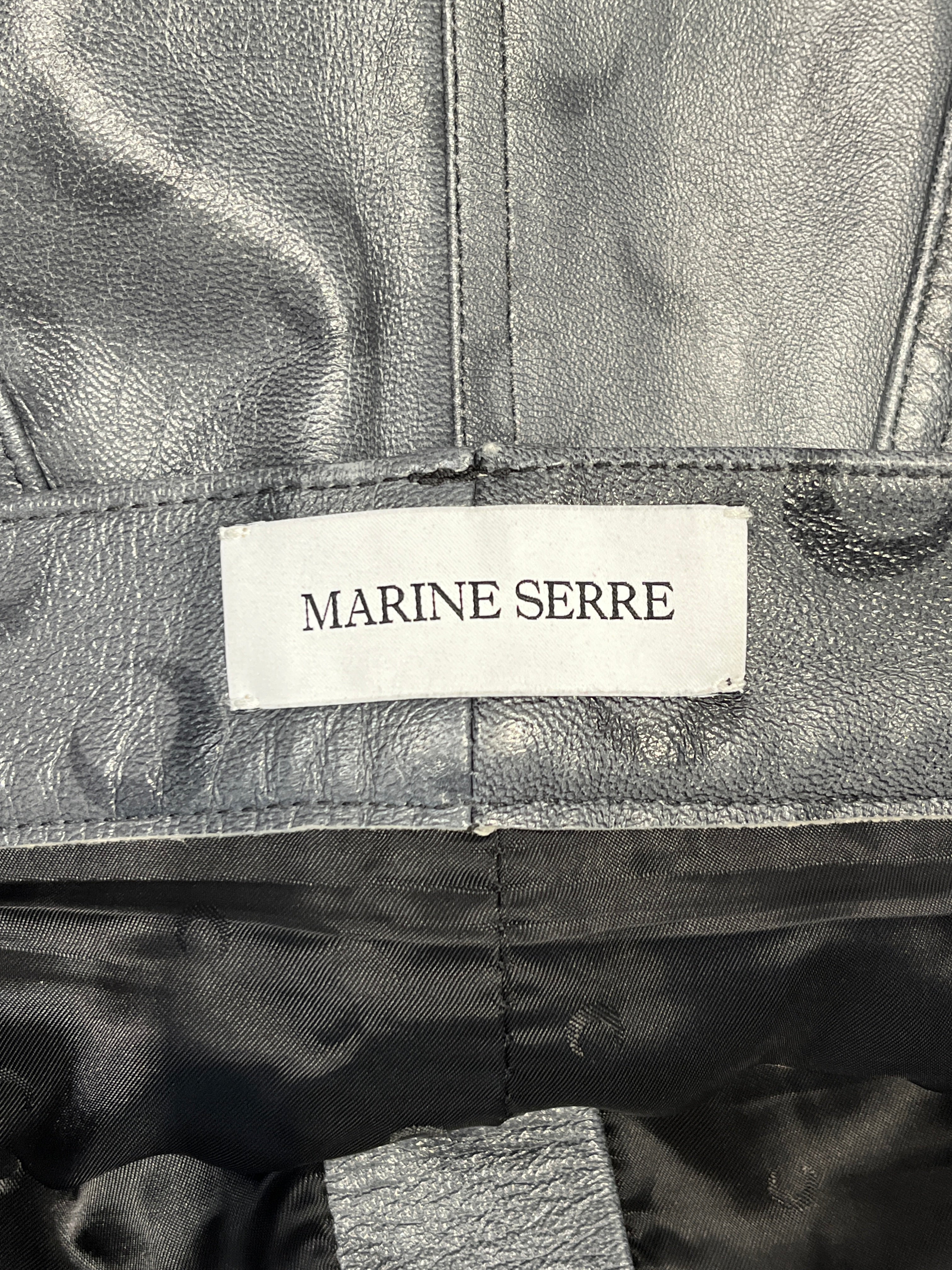 MARINE SERRE/Pants/56/Lambskin/GRY/All Over Print/CRESCENT AIRBRUSH PANTS view 3