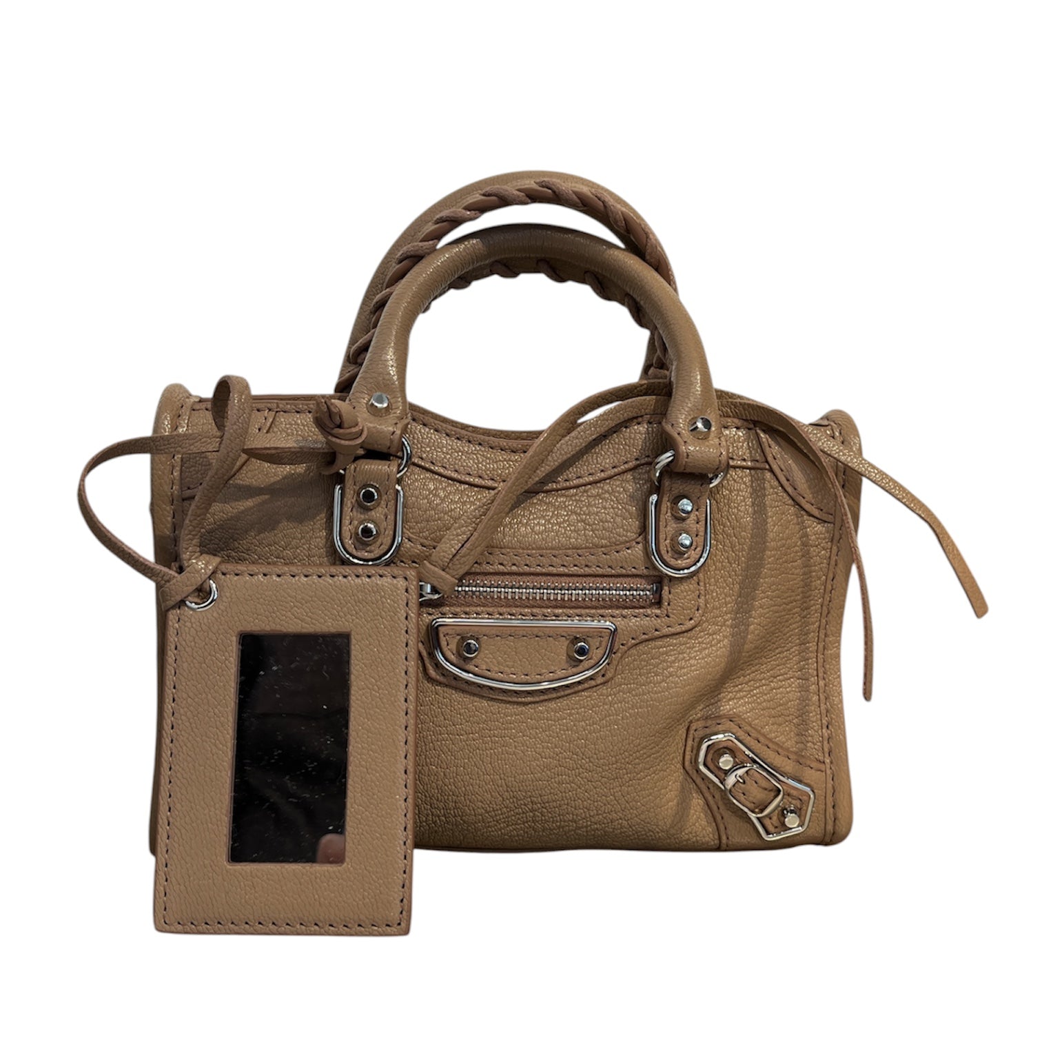 BALENCIAGA/Hand Bag/Leather/BEG/nano city bag view 1