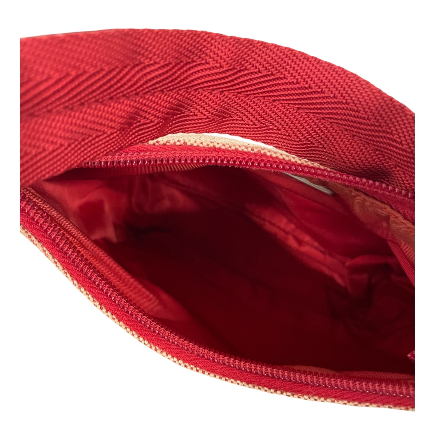 PRADA/Hand Bag/Cotton/BEG/Red Handle Mini Canvas Bag view 4
