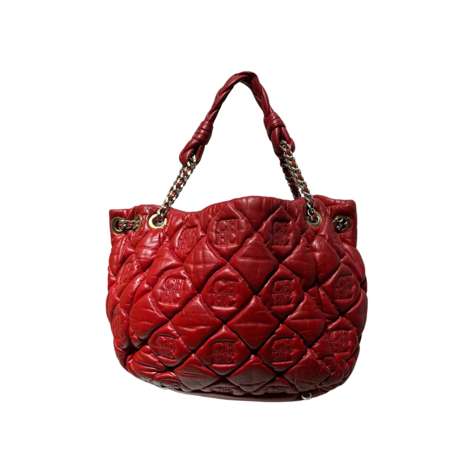 CAROLINA HERRERA/Cross Body Bag/Leather/RED/monogram shoulder bag view 2