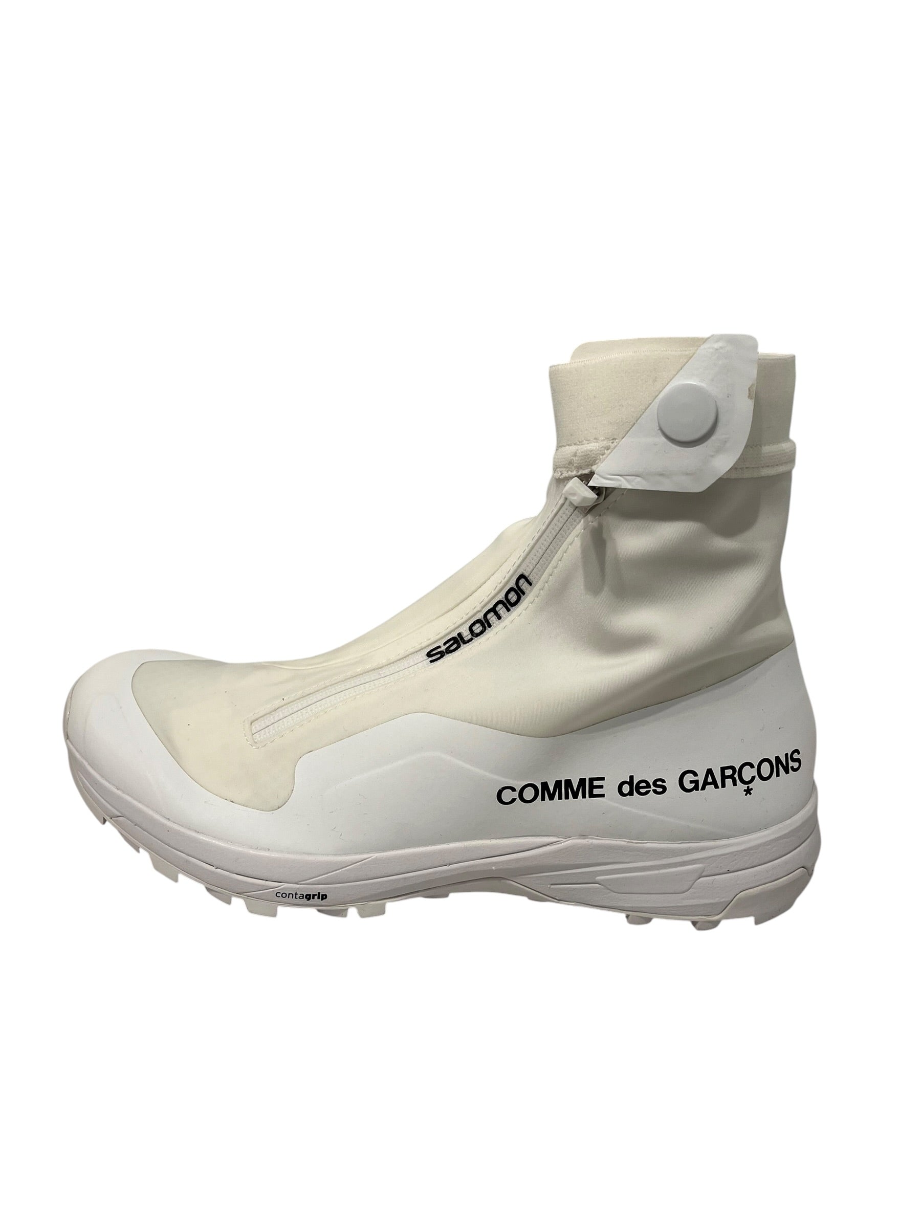 salomon/COMME des GARCONS/Hi-Sneakers/US 9.5/WHT/ZIP UP SNAP CLOSURE view 4