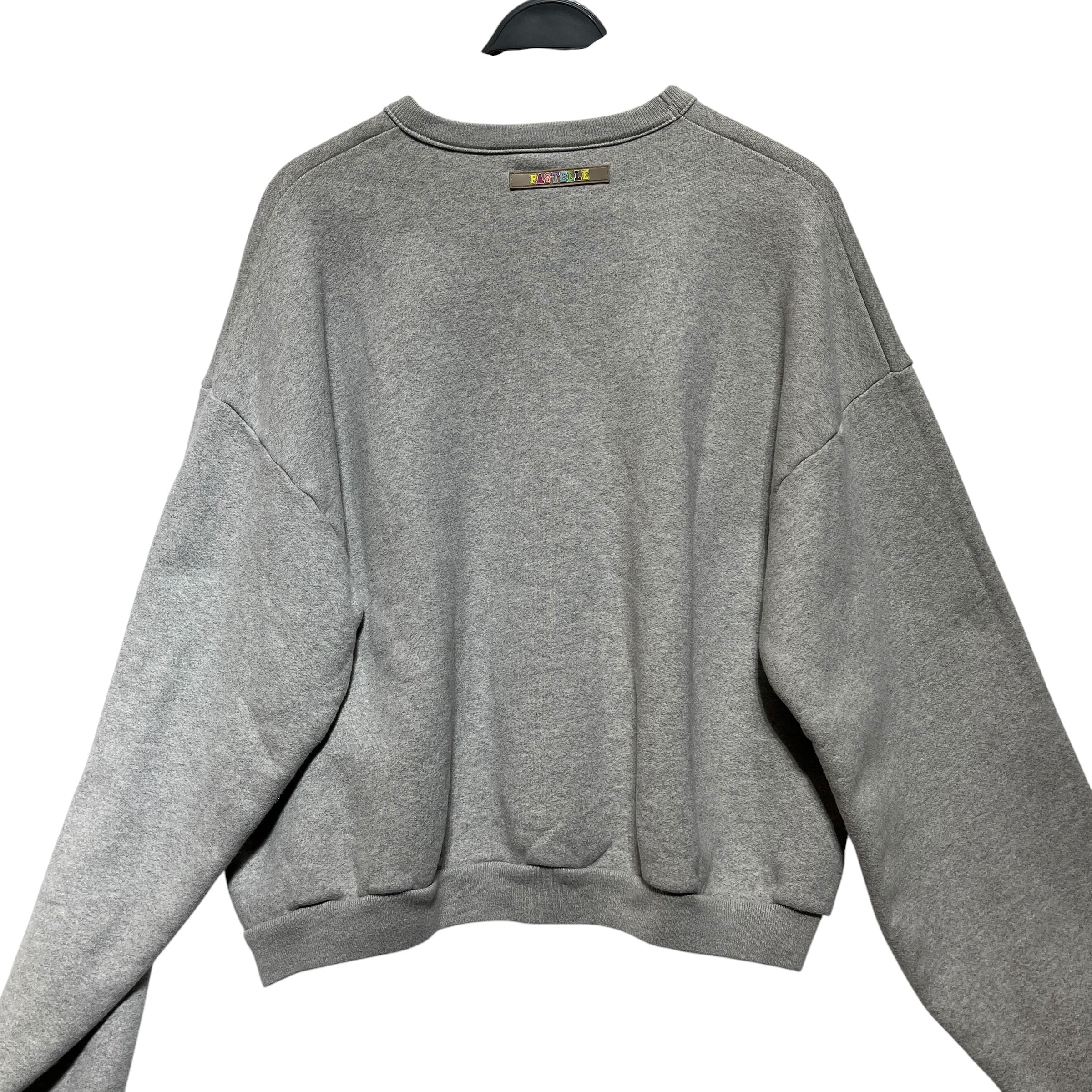 Pastelle/Sweater/L/Cotton/GRY/Premium Pastelle Cropped Crew view 2