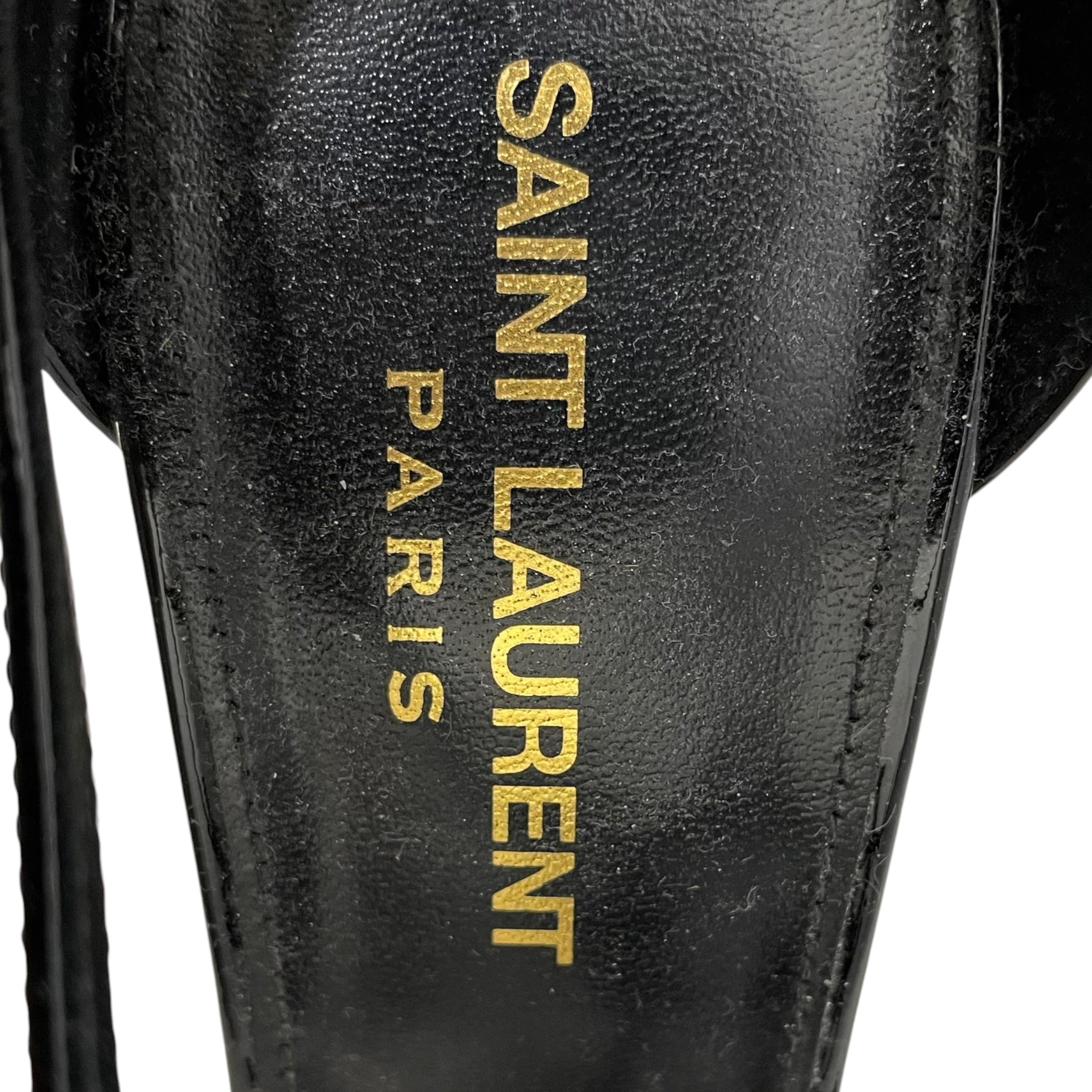 SAINT LAURENT/Heels/EU 38.5/Acrylic/BLK/Ankle Strap/ view 8