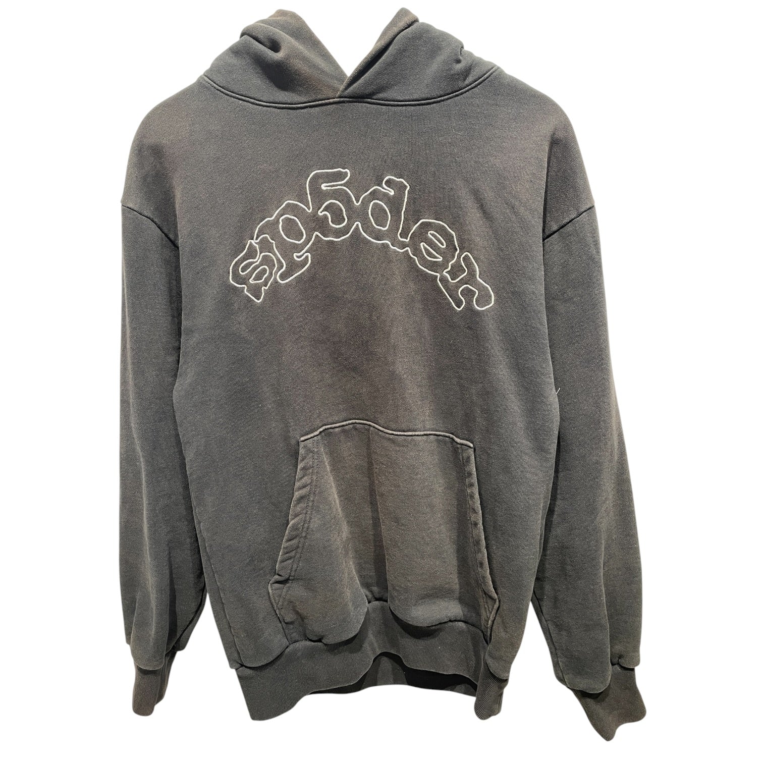Sp5der/Hoodie/S/Cotton/BLK/White chest spellout view 1