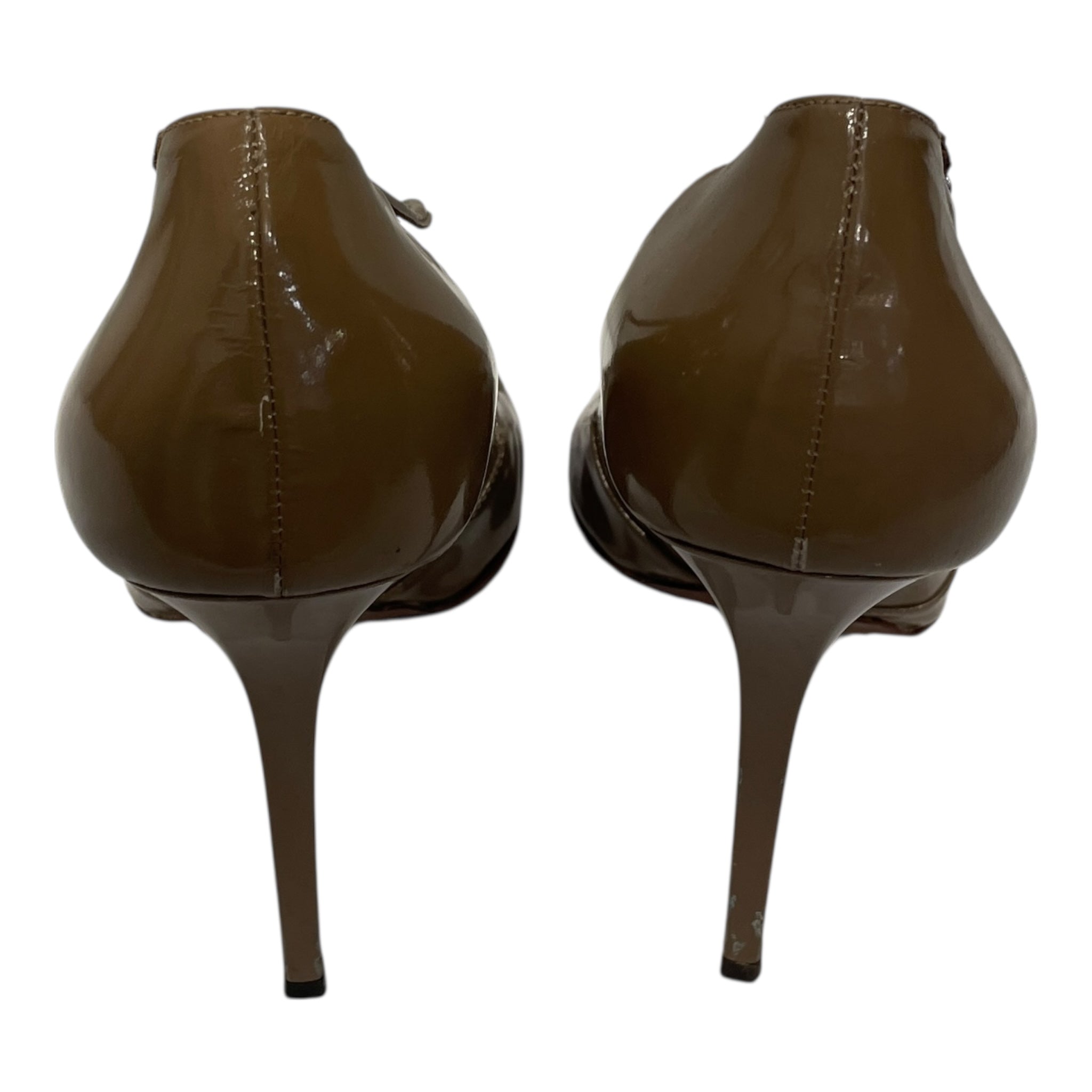 BALENCIAGA/Heels/EU 37.5/Leather/BEG/Open-Toe/ view 3