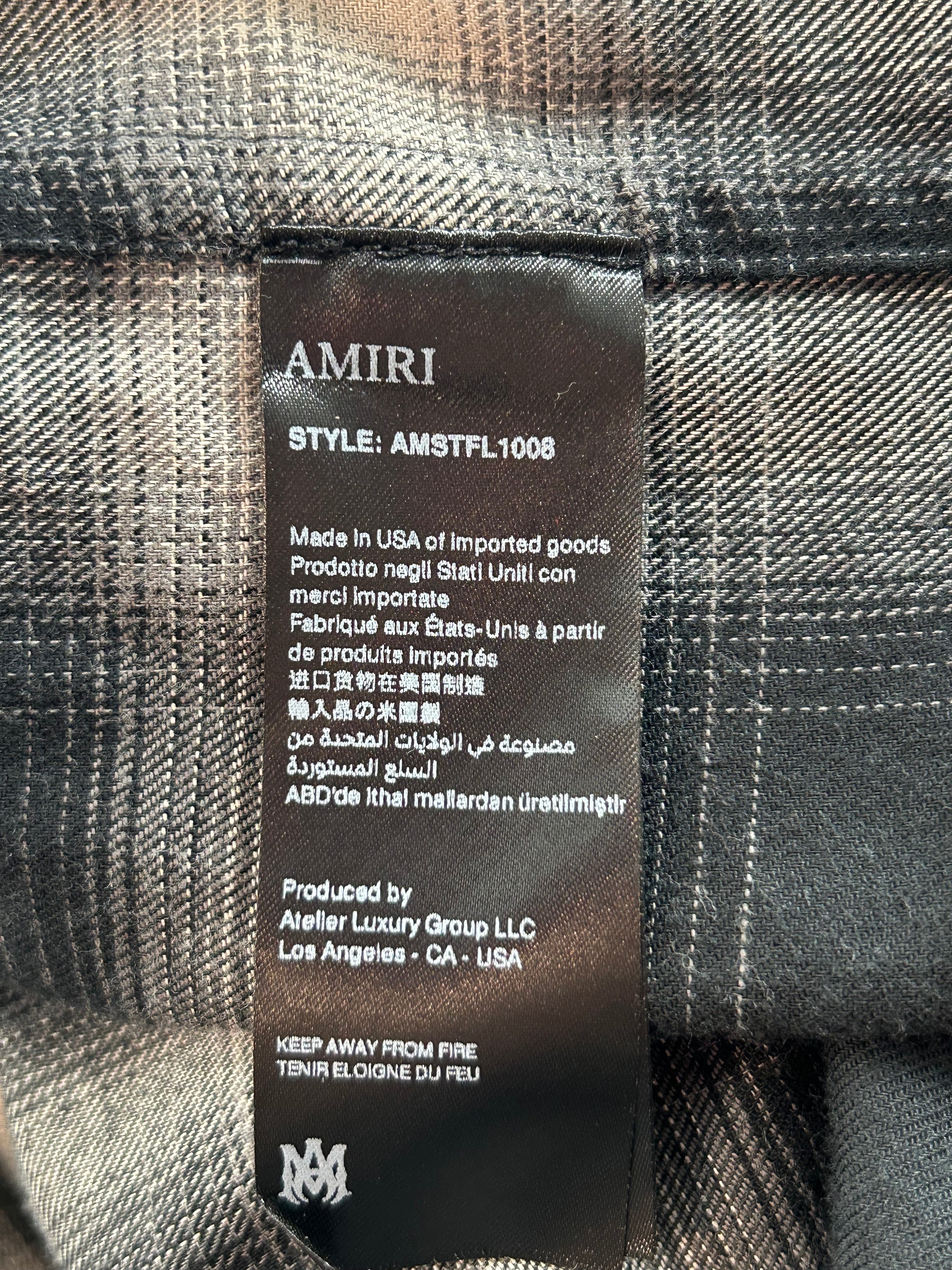 AMIRI/LS Shirt/S/Cotton/BLK/Plaid/AMSTFL1006 view 3