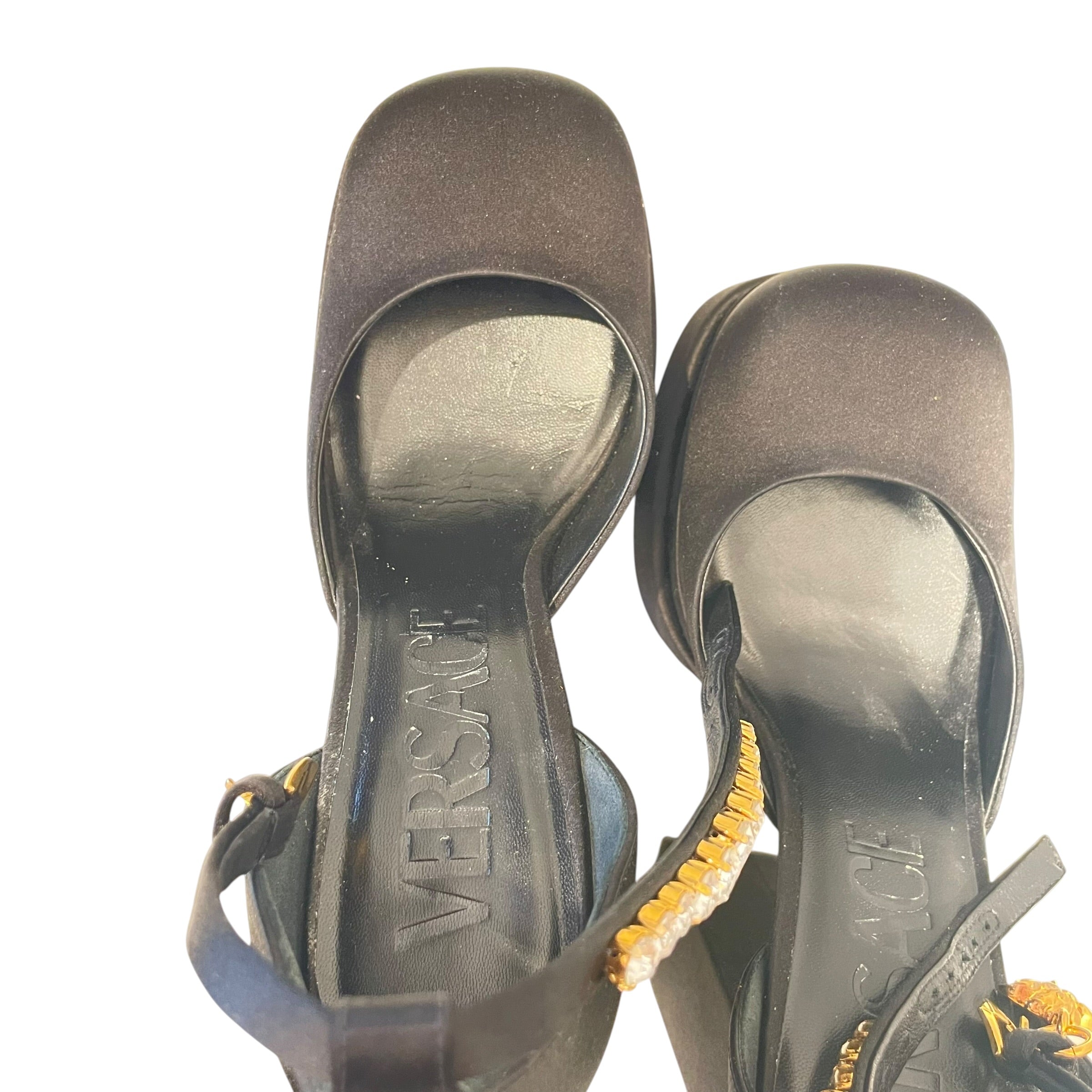 VERSACE/Heels/EU 40/Nylon/BLK/Medusa Aevitas Platforms view 3