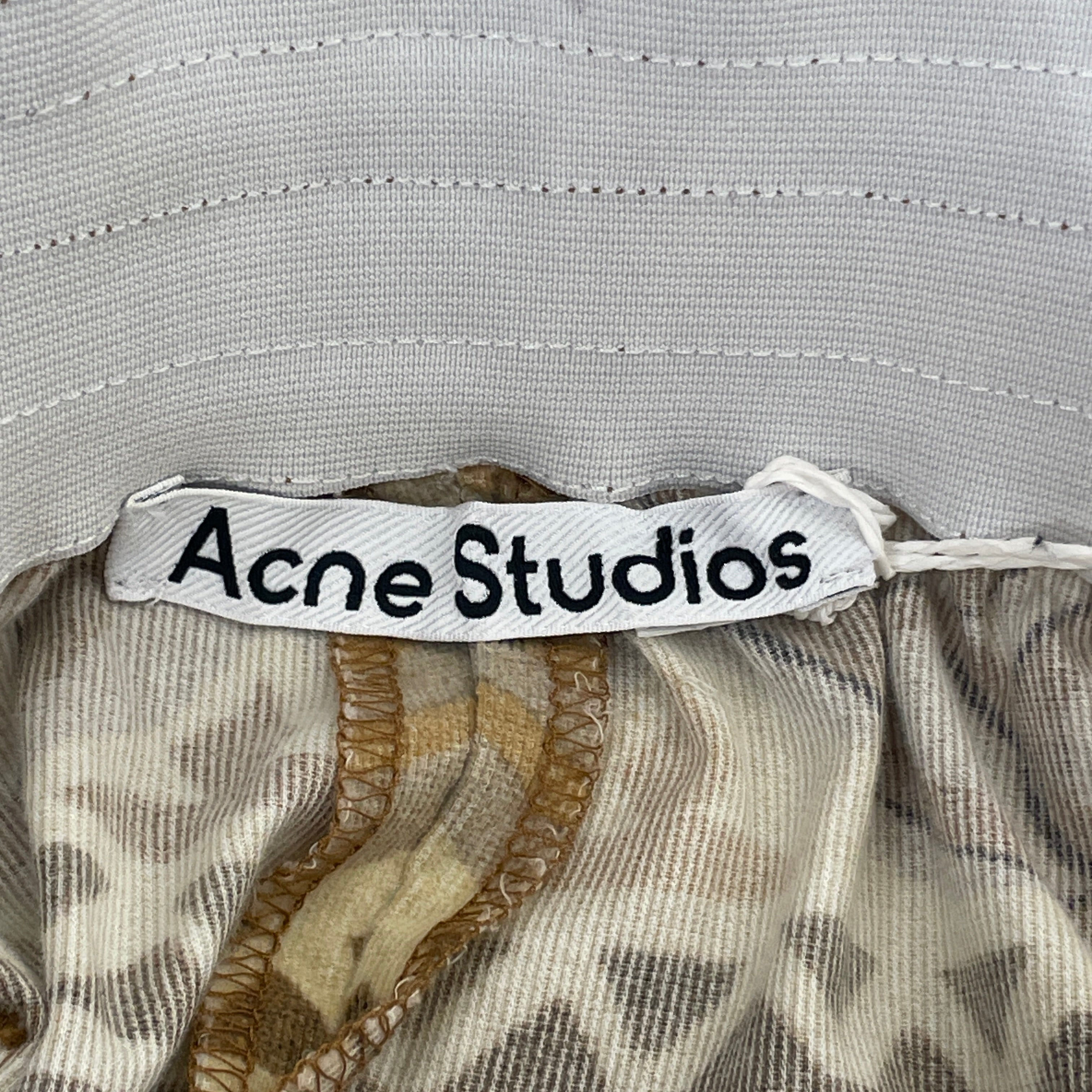 Acne Studios/Straight Pants/50/Cotton/BEG/All Over Print/FN-MN-TROU000643 view 3