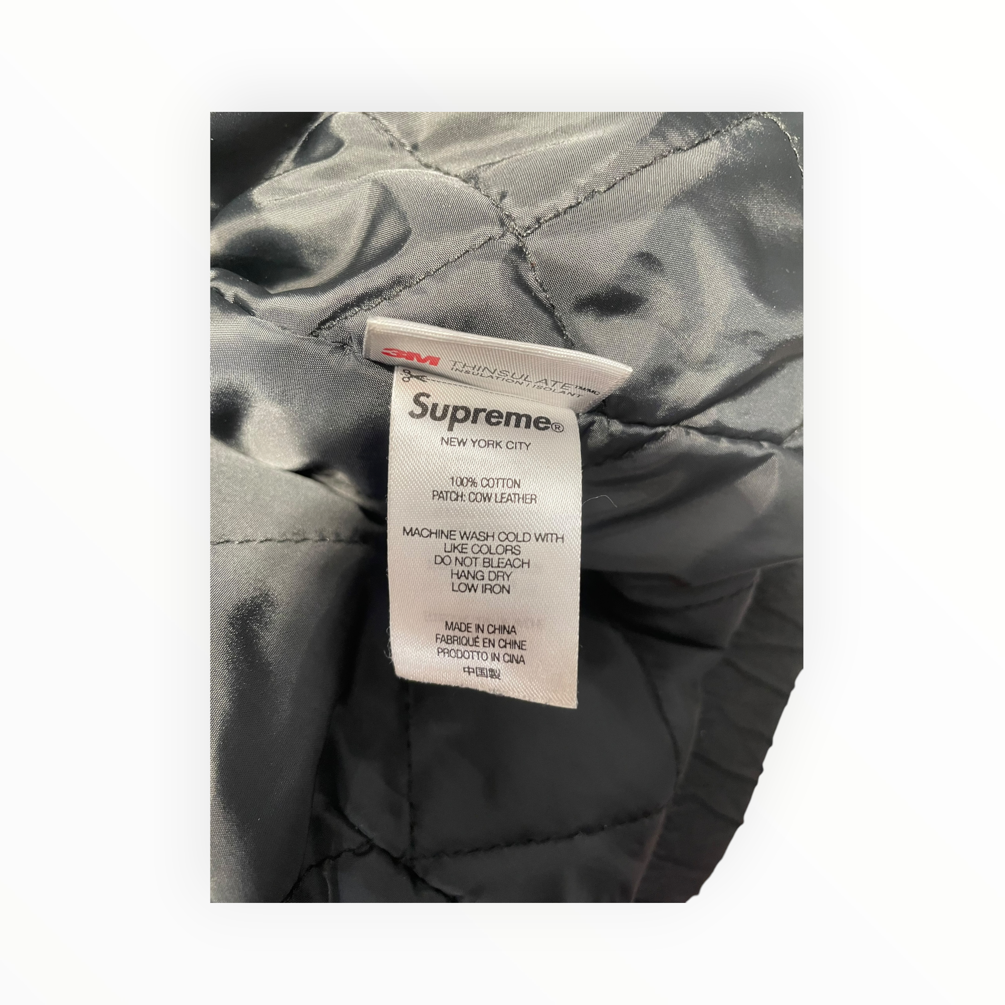Supreme/Jacket/L/Polyester/BLK/LEATHER COLLAR JACKET view 4