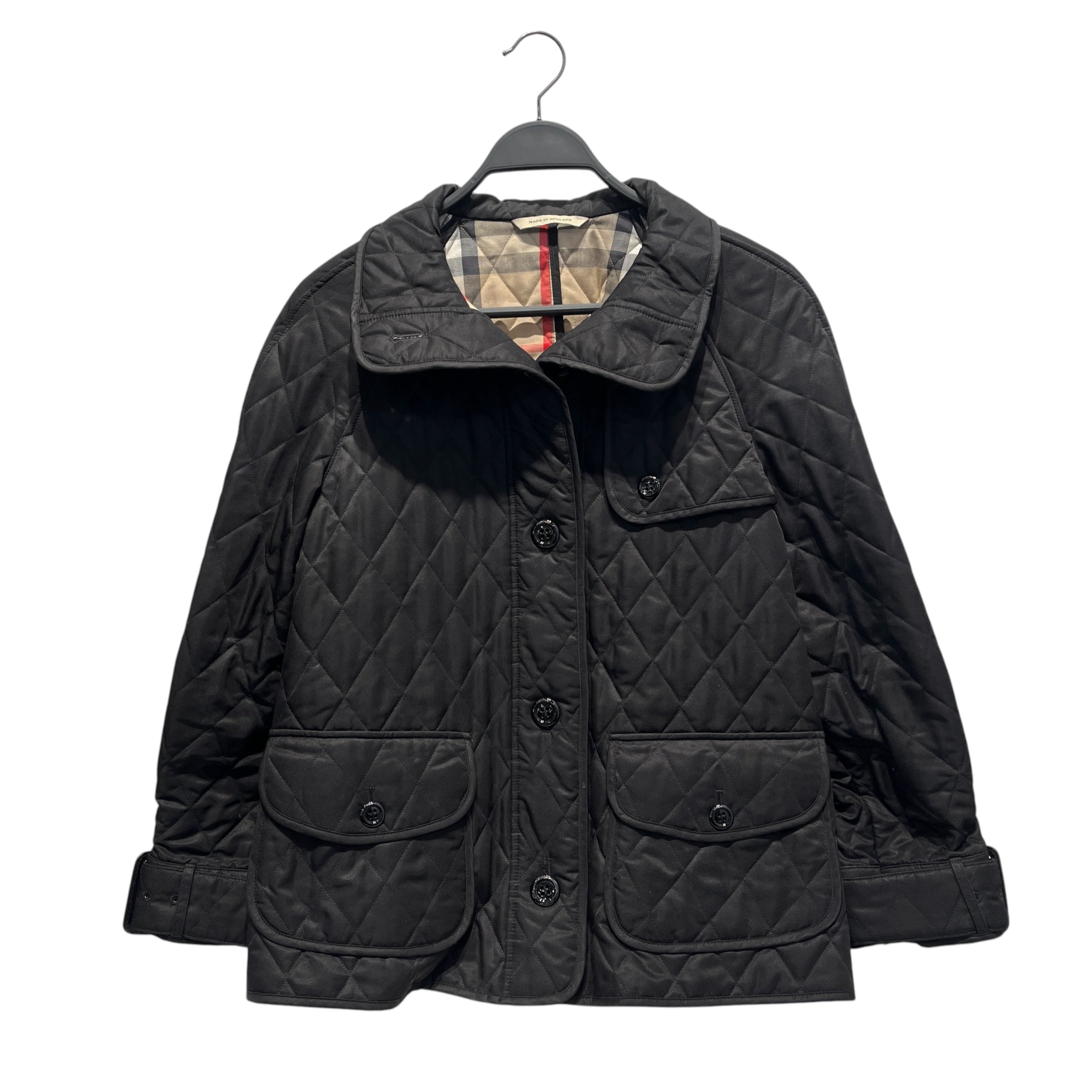 BURBERRY LONDON/Spring Coat/L/Nylon/BLK/QUILTED view 1