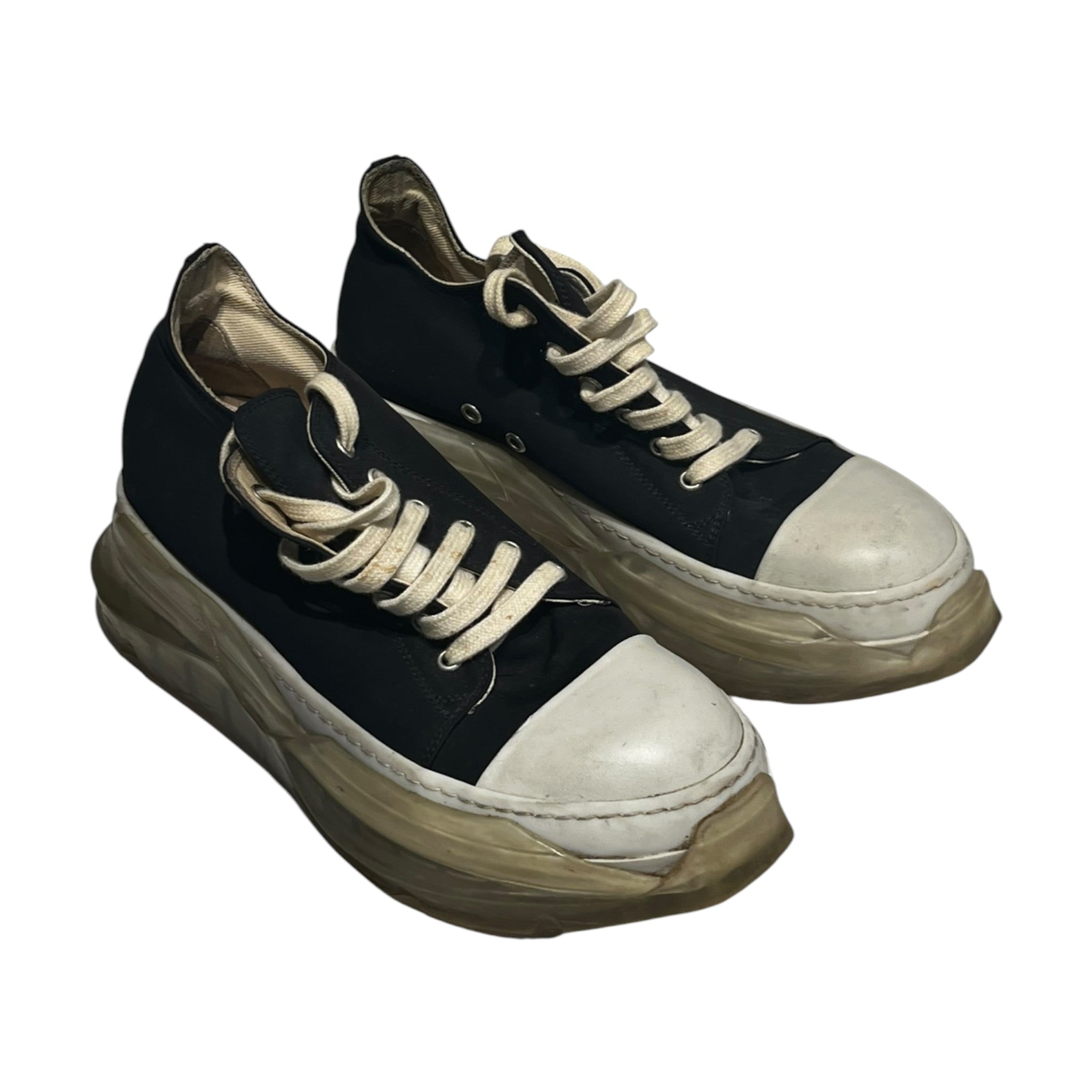 RICK OWENS DRKSHDW/Low-Sneakers/EU 40/Nylon/BLK/Abstract Ramones Trans Sole view 1