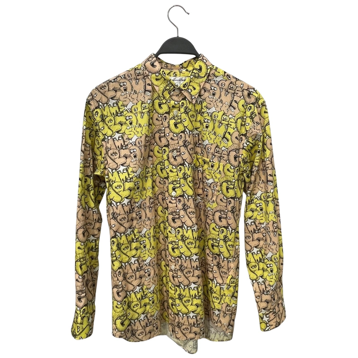 COMME des GARCONS SHIRT/KAWS/LS Shirt/M/Cotton/YEL/All Over Print/ view 1