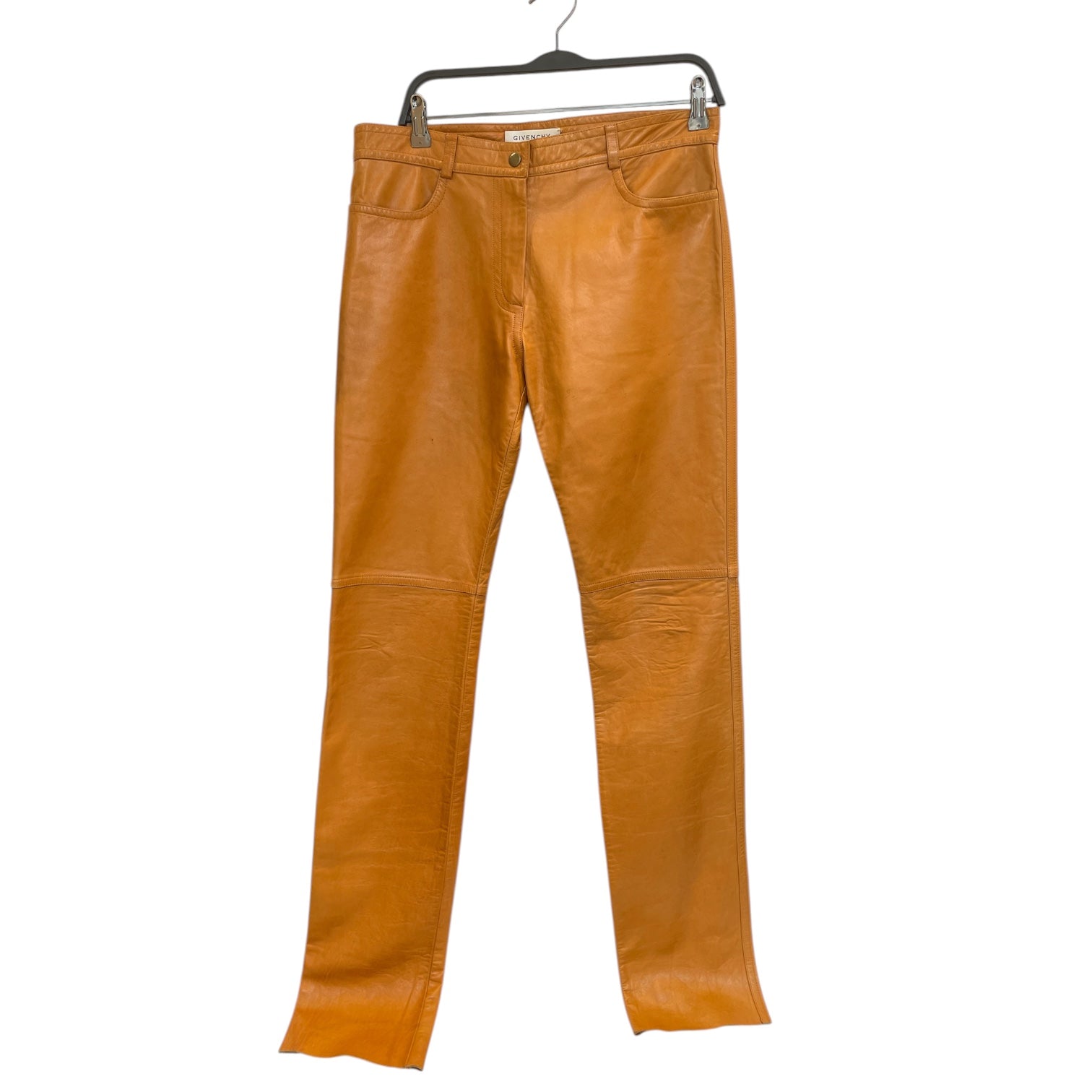 GIVENCHY/Bottoms/40/Leather/YEL/YELLOW LEATHER STRAIGHT view 1