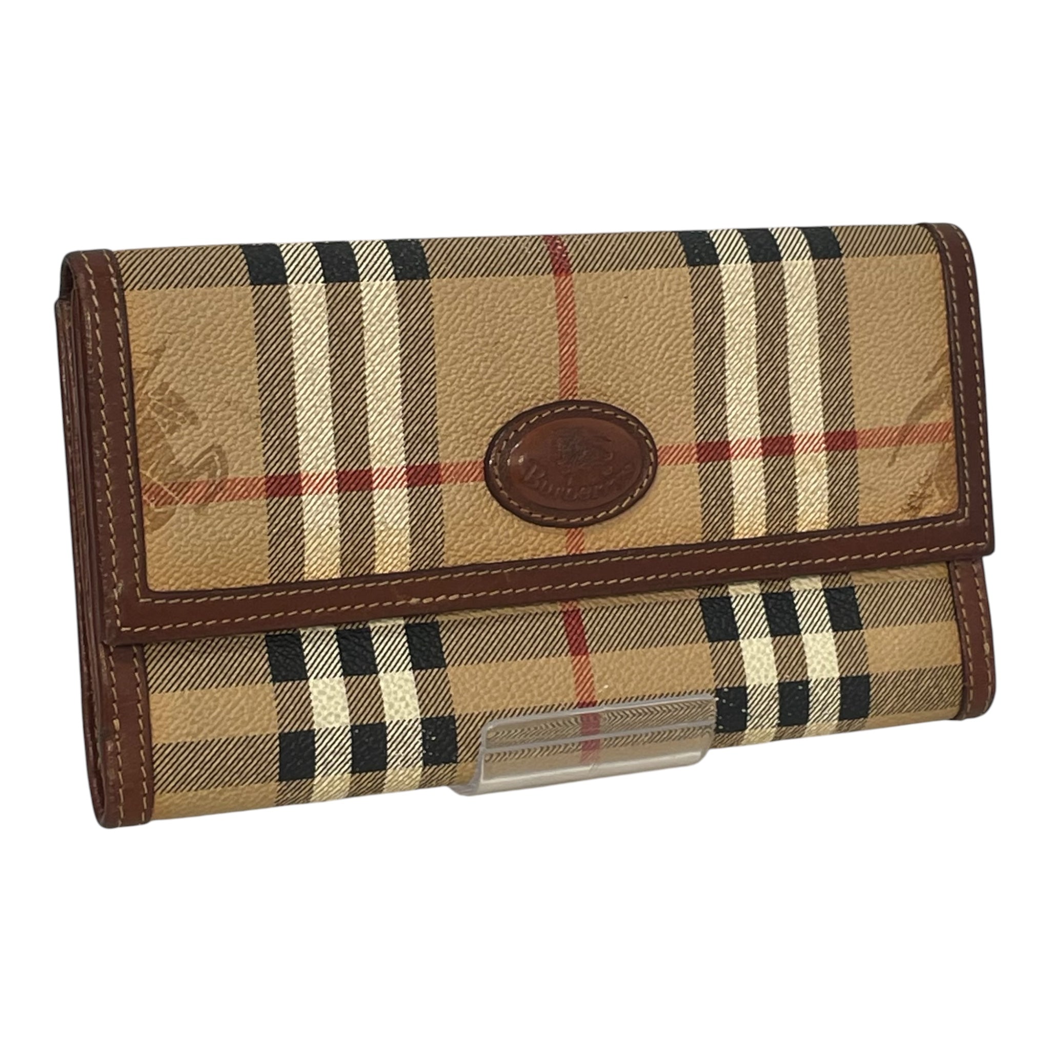 BURBERRYS/Trifold Wallet/Tartan/Leather/BEG/L's/ view 1