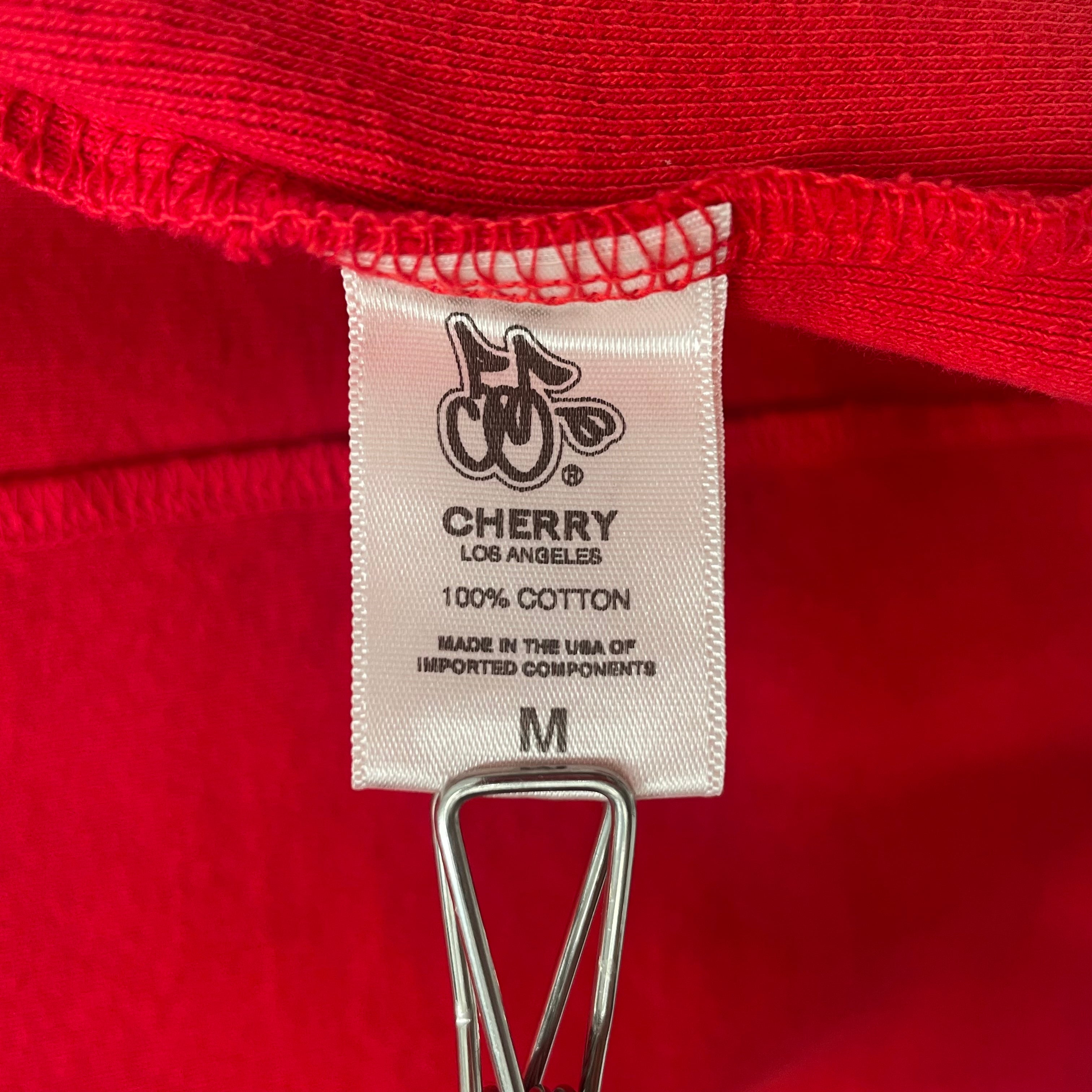 CHERRY/Camisole/M/Cotton/RED/LEFT CHEST PRINT TANK view 4