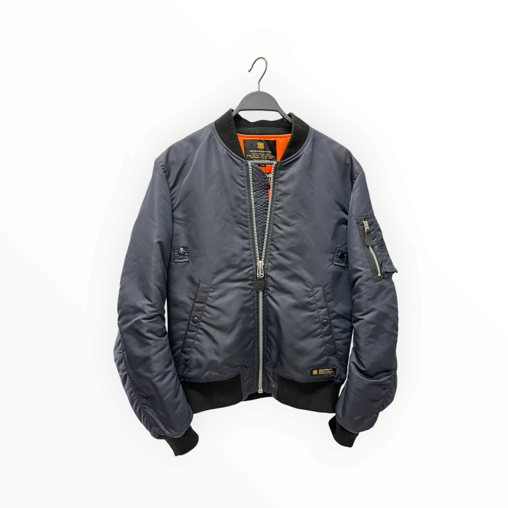 NEIGHBORHOOD/Flight Jkt/L/Nylon/NVY/thinsulate orange inner view 1