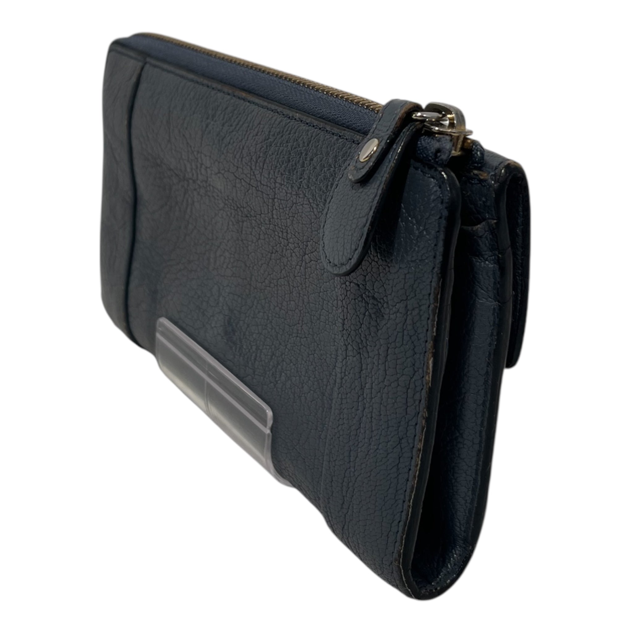 Chloe/Long Wallet/Leather/BLU/Elise Model view 2
