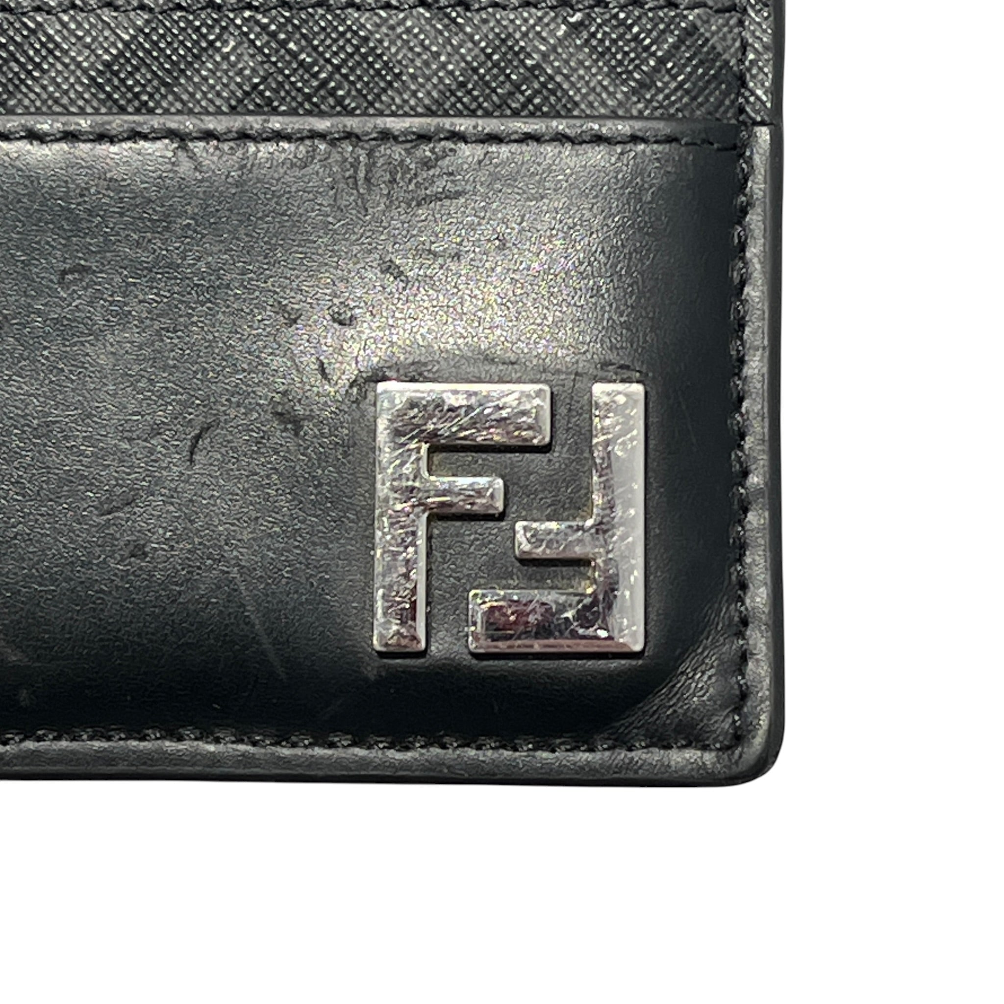 FENDI/Wallet/Monogram/Leather/BLK/Printed SLV/BLK Card Holder view 5