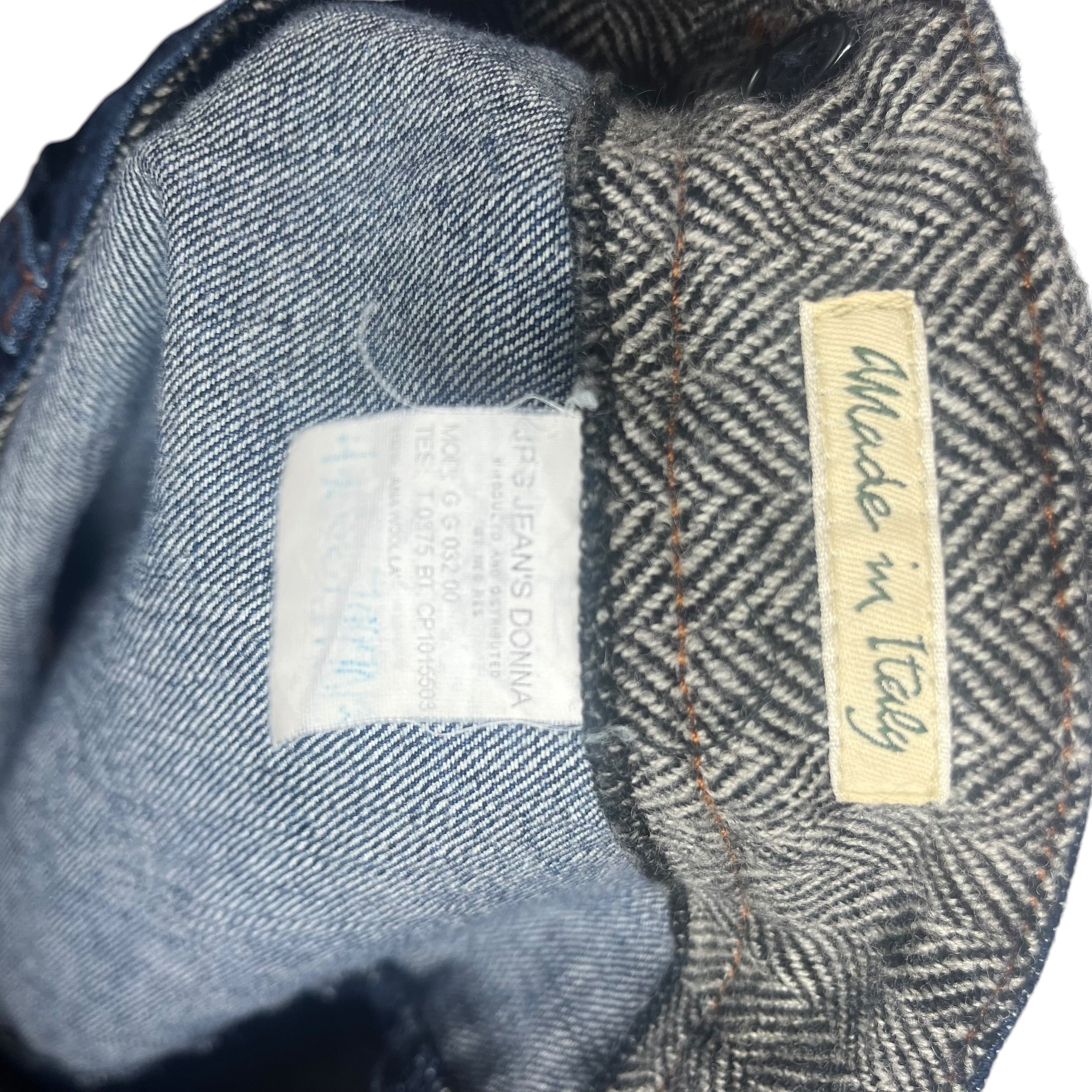 GAULTIER JEAN'S/Skirt/42/Wool/GRY/PLEATED HYBRID WOOL/DENIM view 4