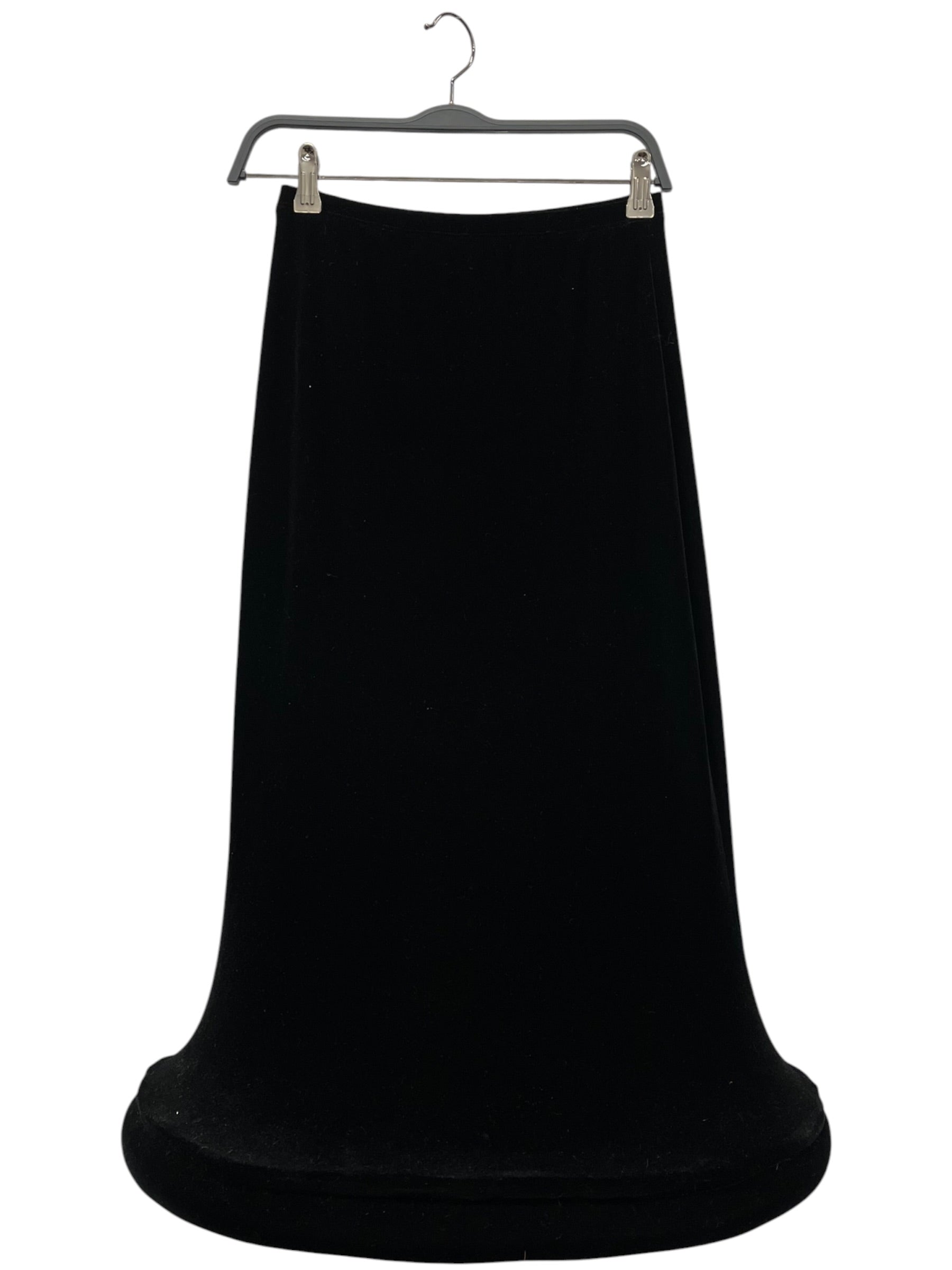 MELITTA BAUMEISTER/Long Skirt/4/Velour/BLK/Flare/ROUND STUCTURED BOTTOM view 1