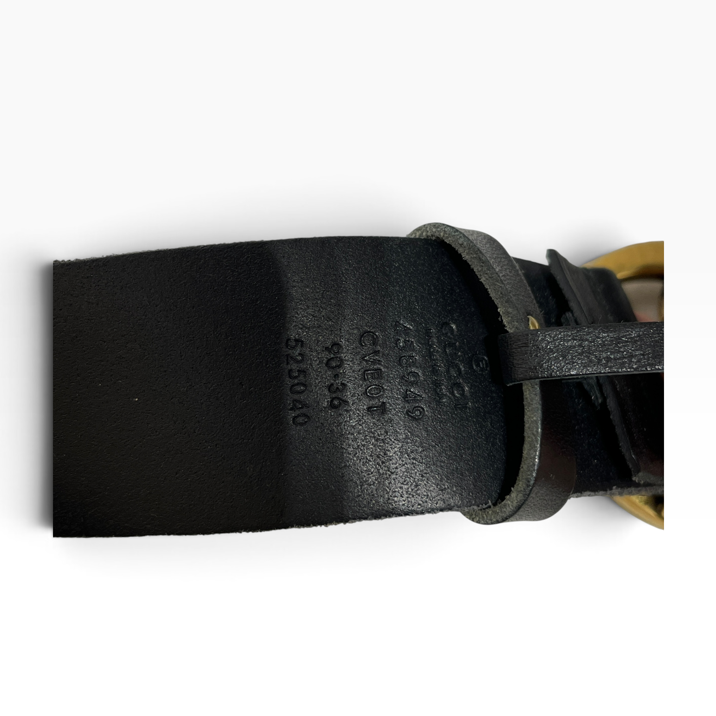 GUCCI/Belt/Leather/BLK/M's/SNAKE GG view 3