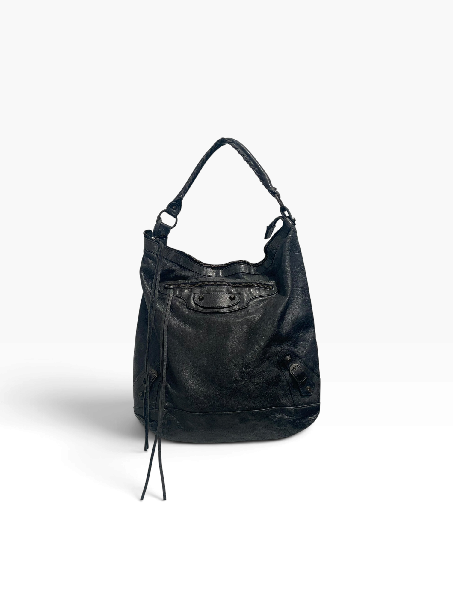 BALENCIAGA/Bag/Leather/BLK/Balenciaga day city bag view 1