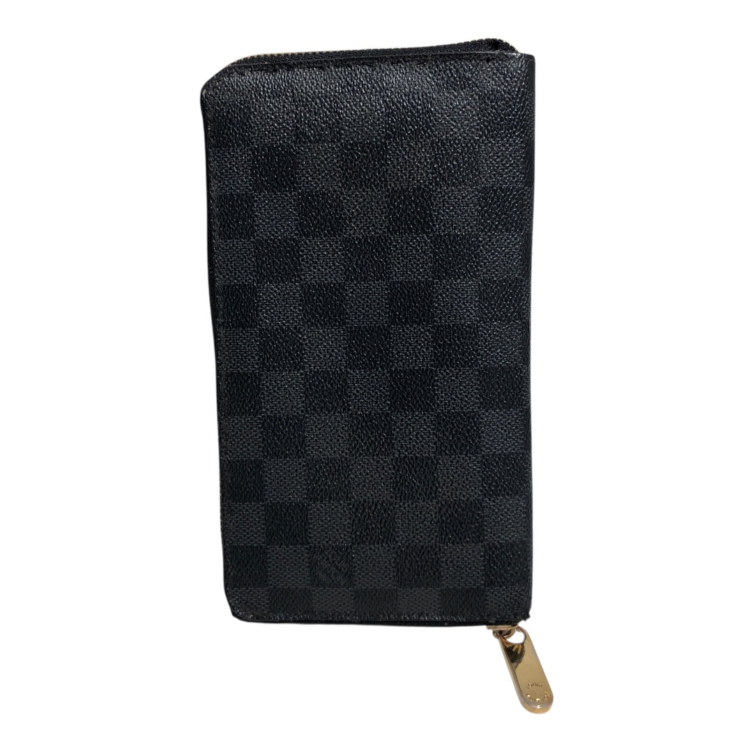 LOUIS VUITTON/Long Wallet/Glen Check/Leather/GRY/L's/Long Zip Wallet view 2