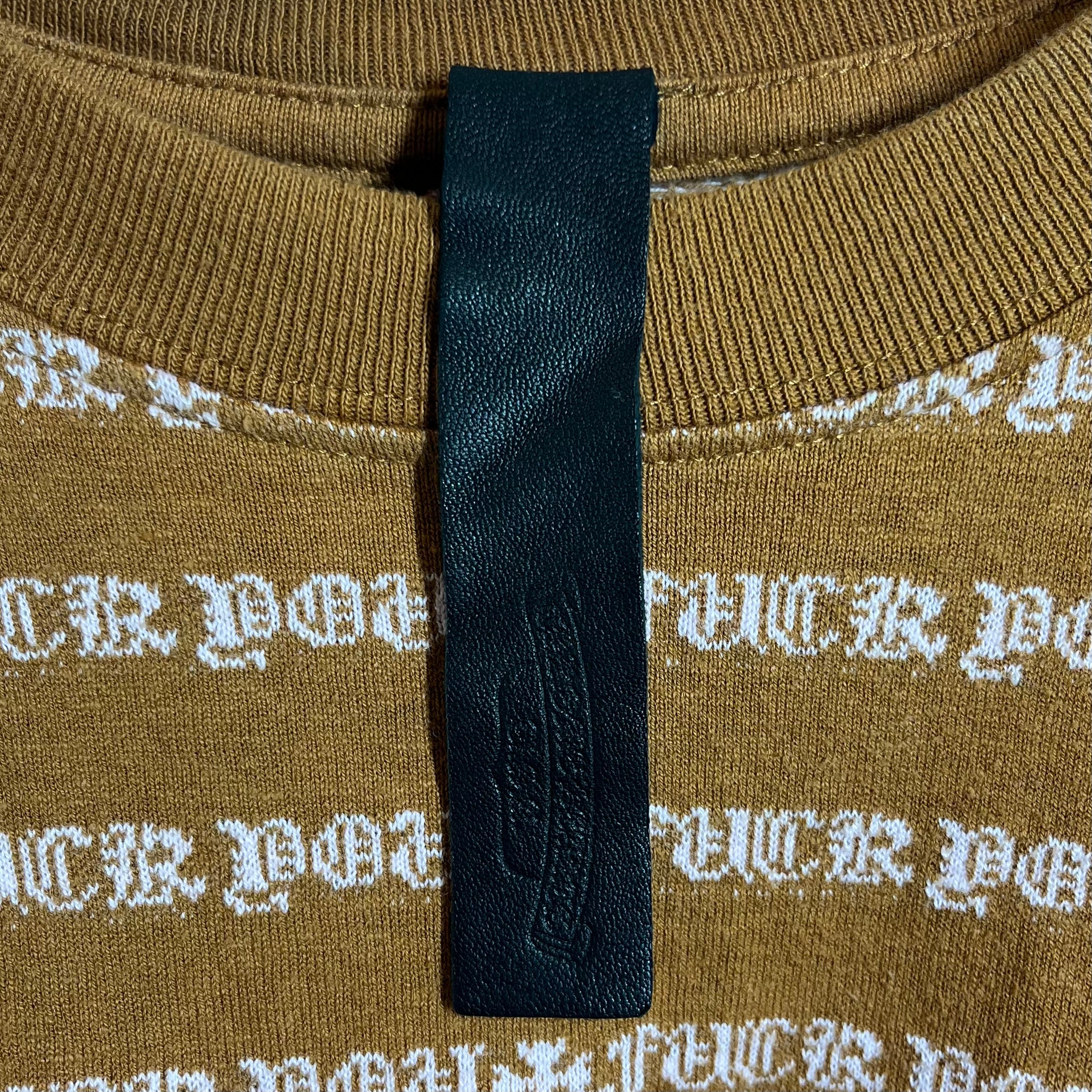 CHROME HEARTS/T-Shirt/S/Cotton/KHK/knitted chrome view 3