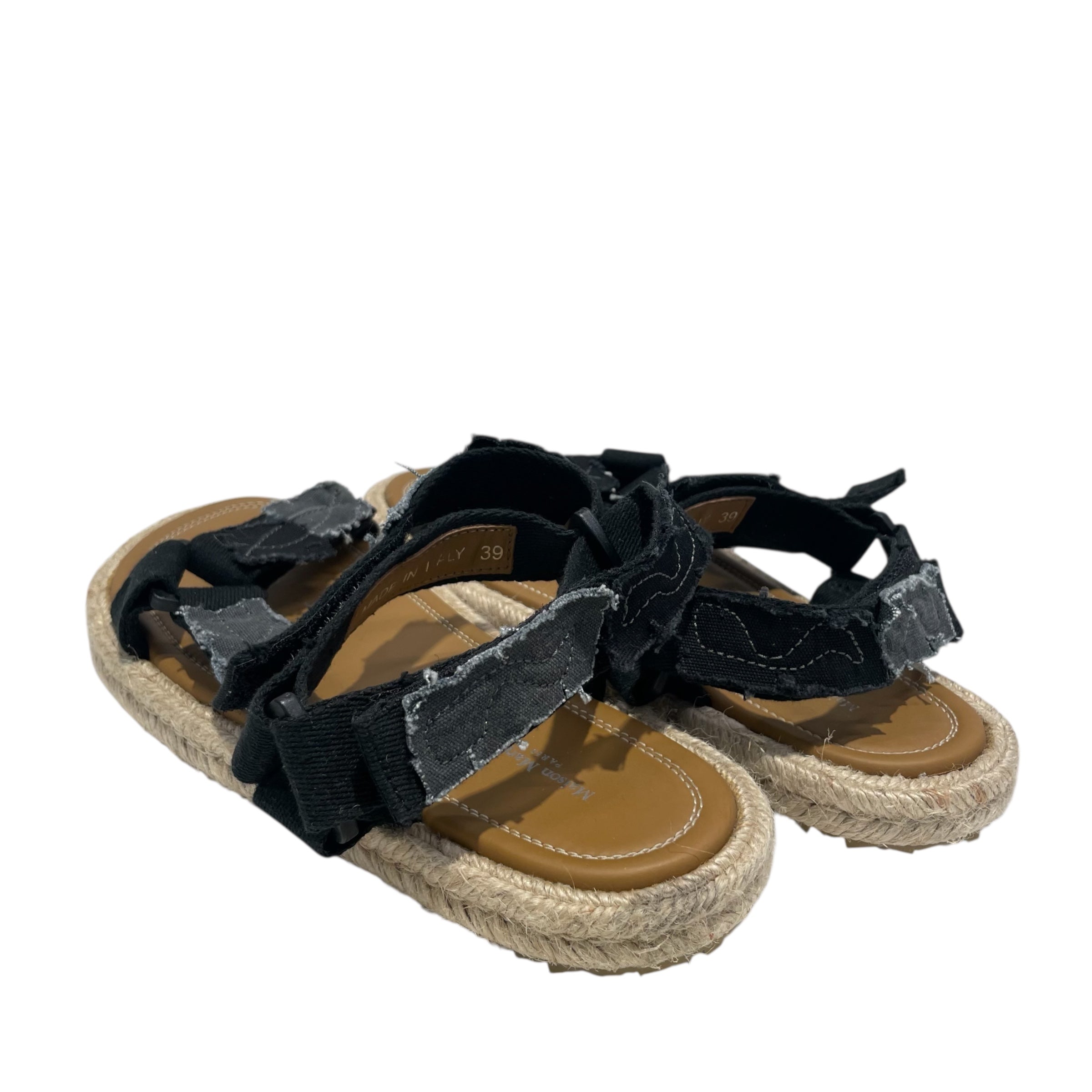 Maison Margiela/Sandals/EU 39/Leather/BLK/TAN BOTTOMS/ BLK/GRY PATCHWORK view 2