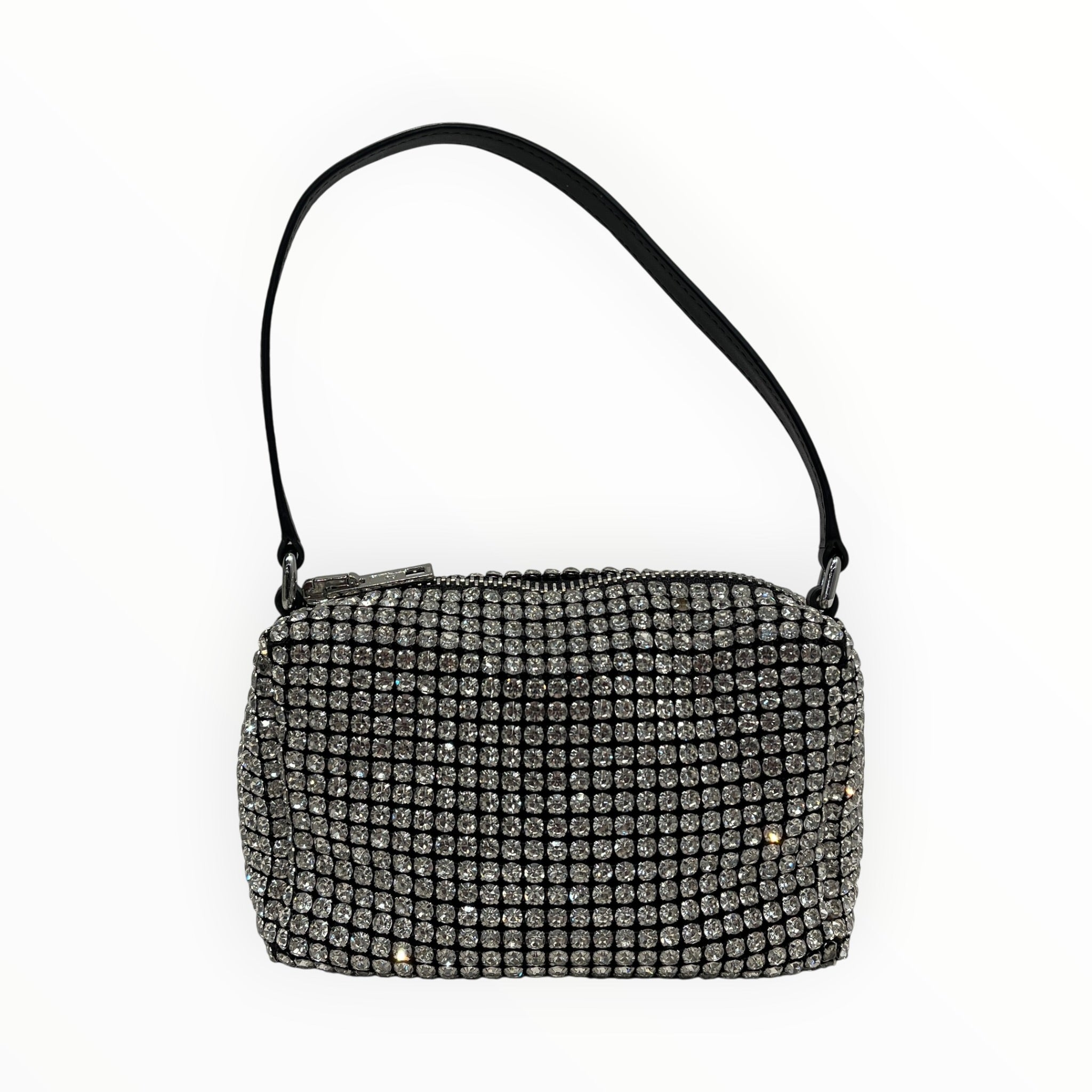 Alexander Wang/Hand Bag/Iridescent/Leather/BLK/Heiress Crystal Mesh Pouch Bag view 1