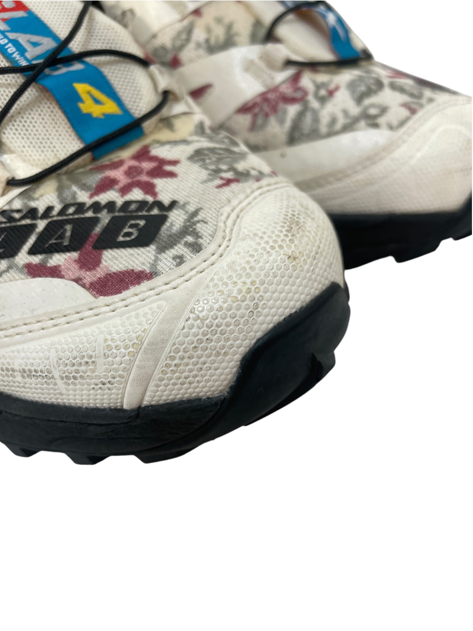 salomon/Low-Sneakers/US 9/Floral Pattern/CRM/xt-4 og needlpoint view 4