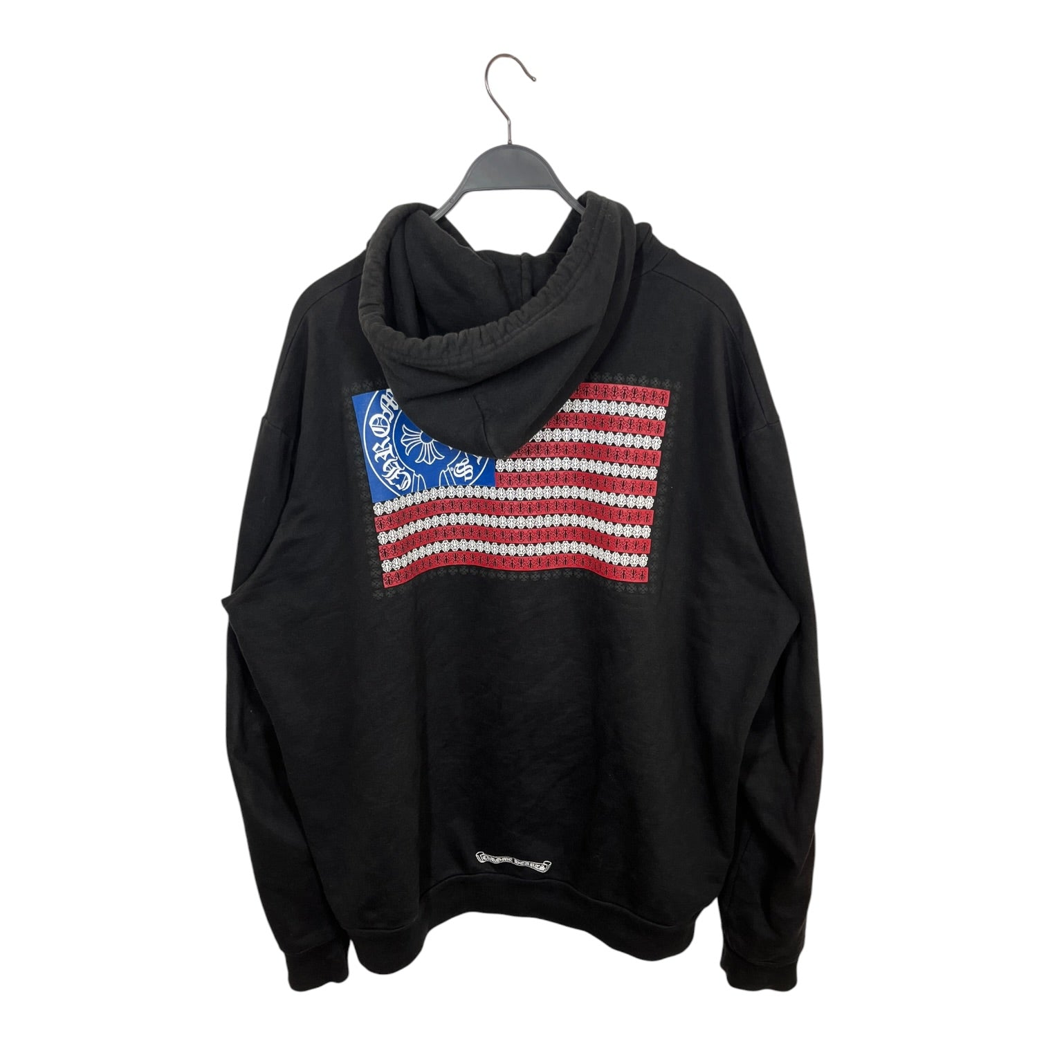 CHROME HEARTS/Hoodie/XL/Graphic/Cotton/BLK/USA FLAG GRAPHIC view 2