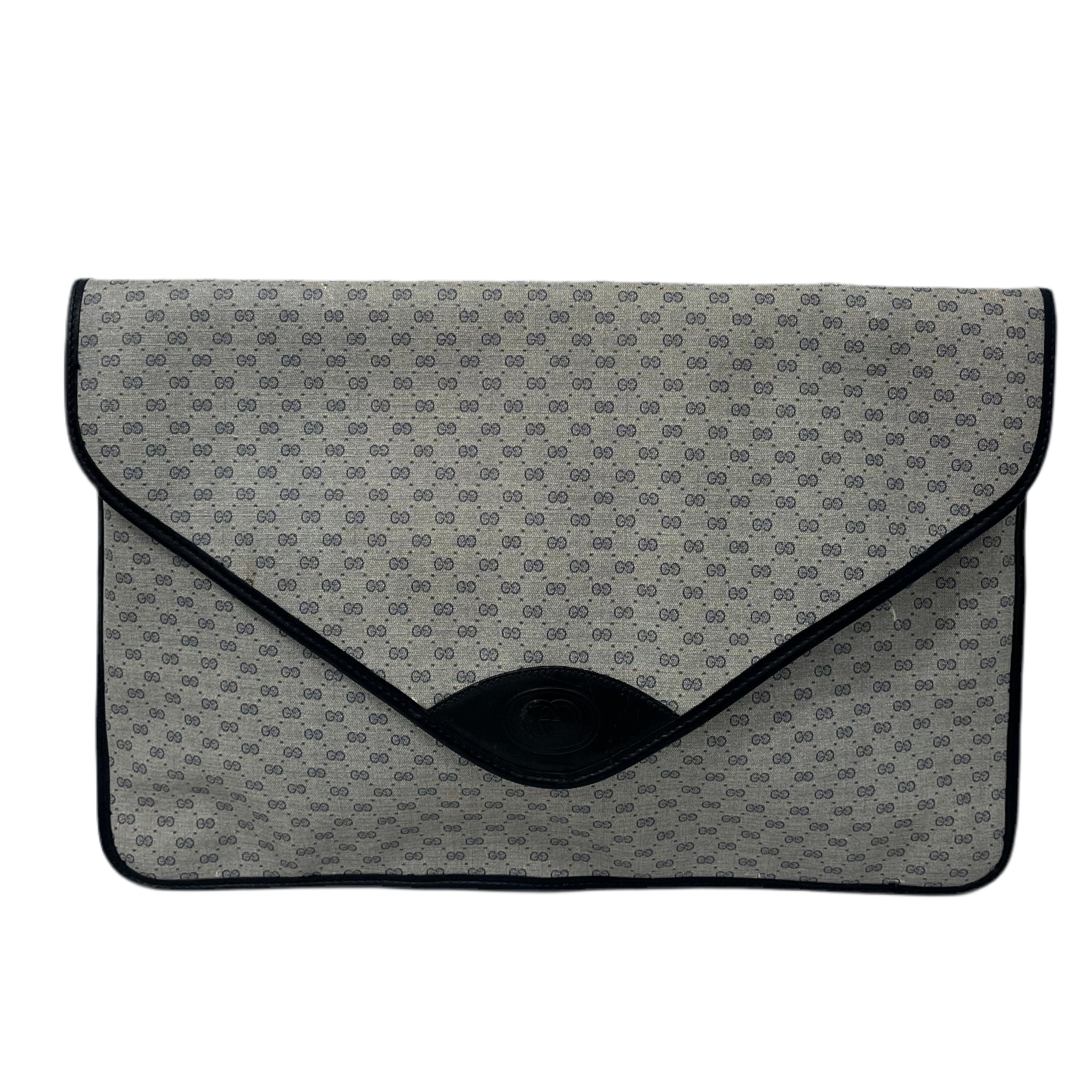 GUCCI/Pouch/Monogram/Cotton/GRY/large monogram pouch navy view 1