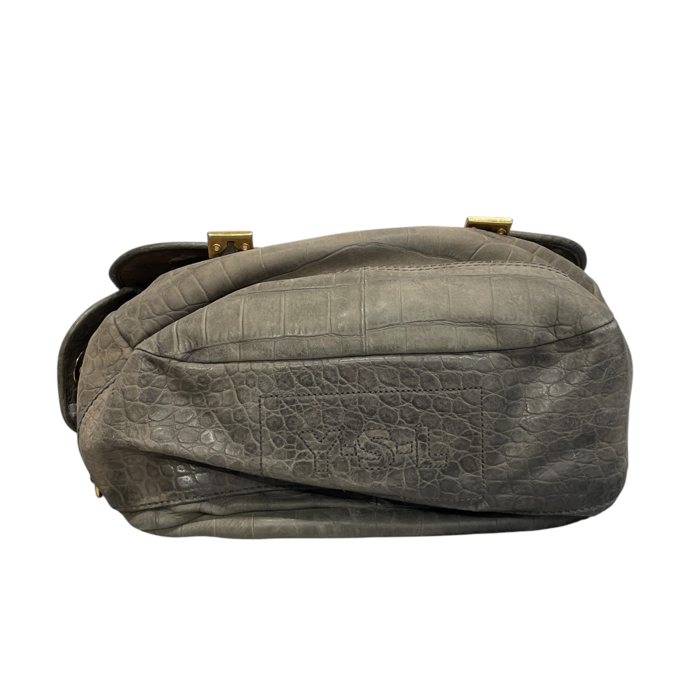YVES SAINT LAURENT/Bag/Animal Pattern/Leather/GRY/crocodile view 5