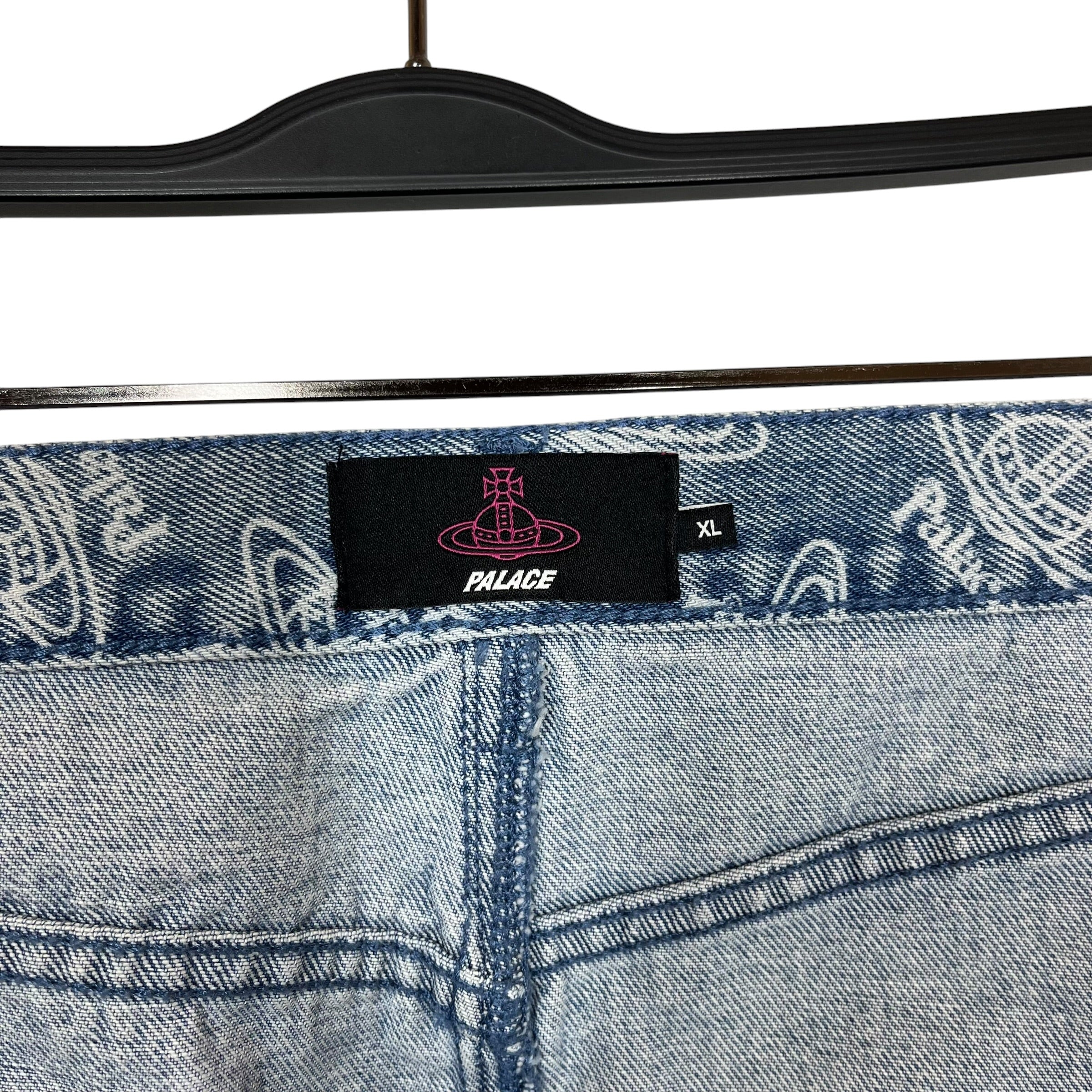 PALACE/Vivienne Westwood/Skirt/XL/All Over Print/Cotton/BLU/Mini Length/Monogram Logo Skirt view 3