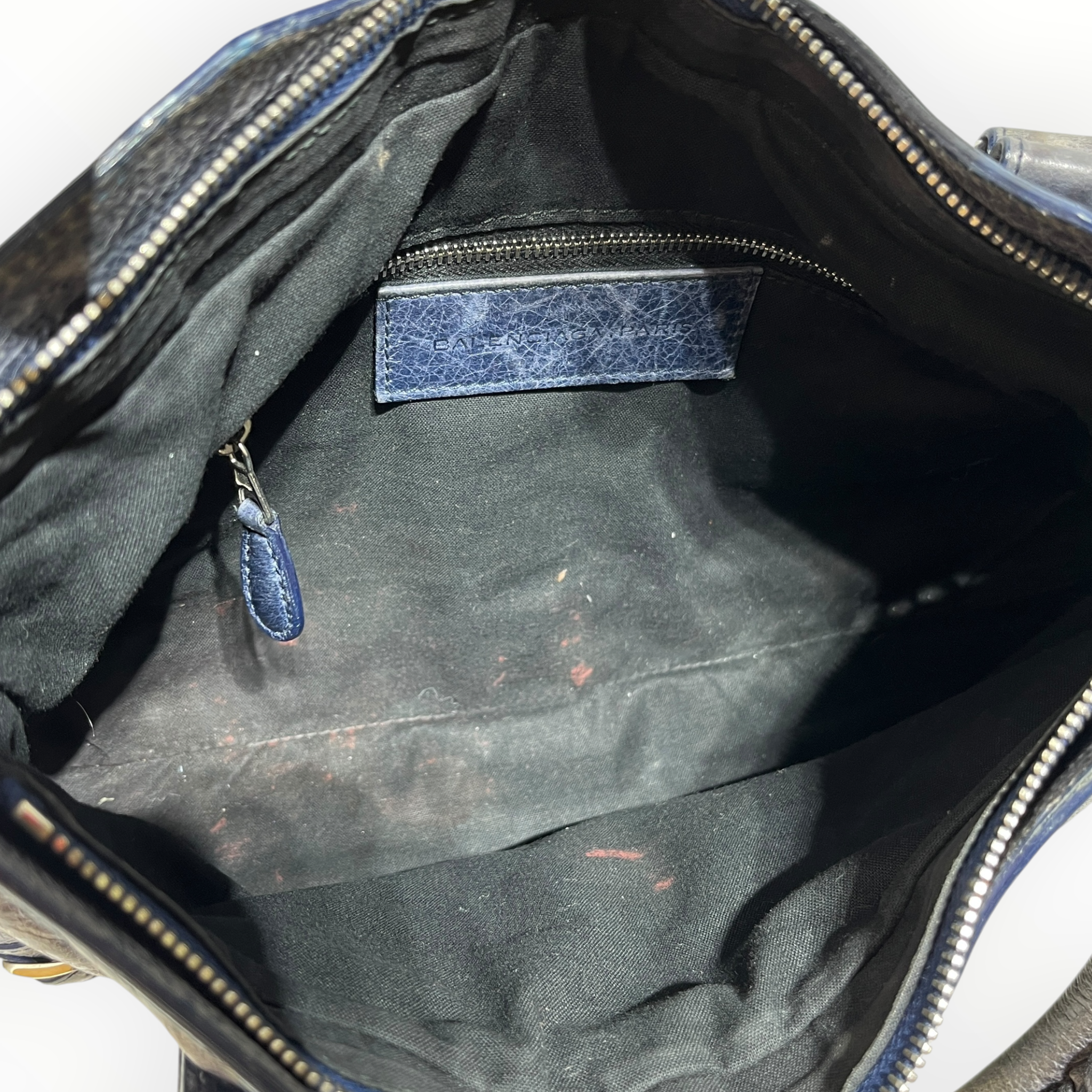 BALENCIAGA/Cross Body Bag/Leather/GRY/MOTO CITY BAG view 4
