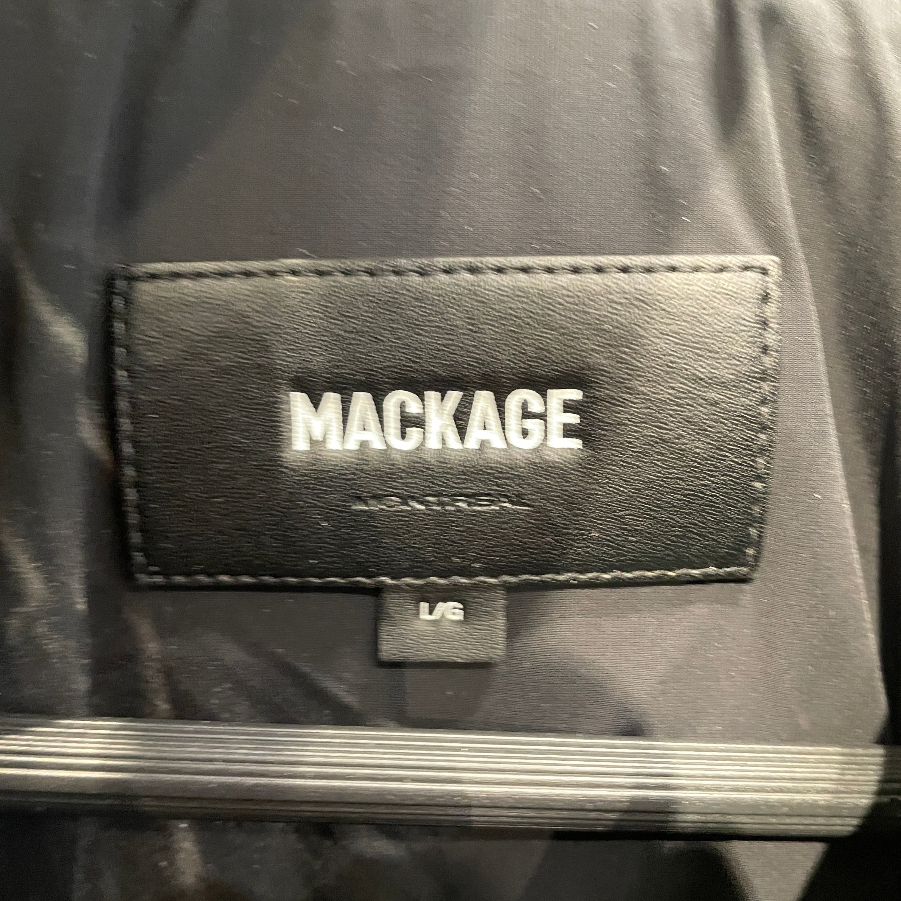 MACKAGE/Coat/L/Nylon/BLK/OLIVE Z FOLDED FRONT W BELT view 3