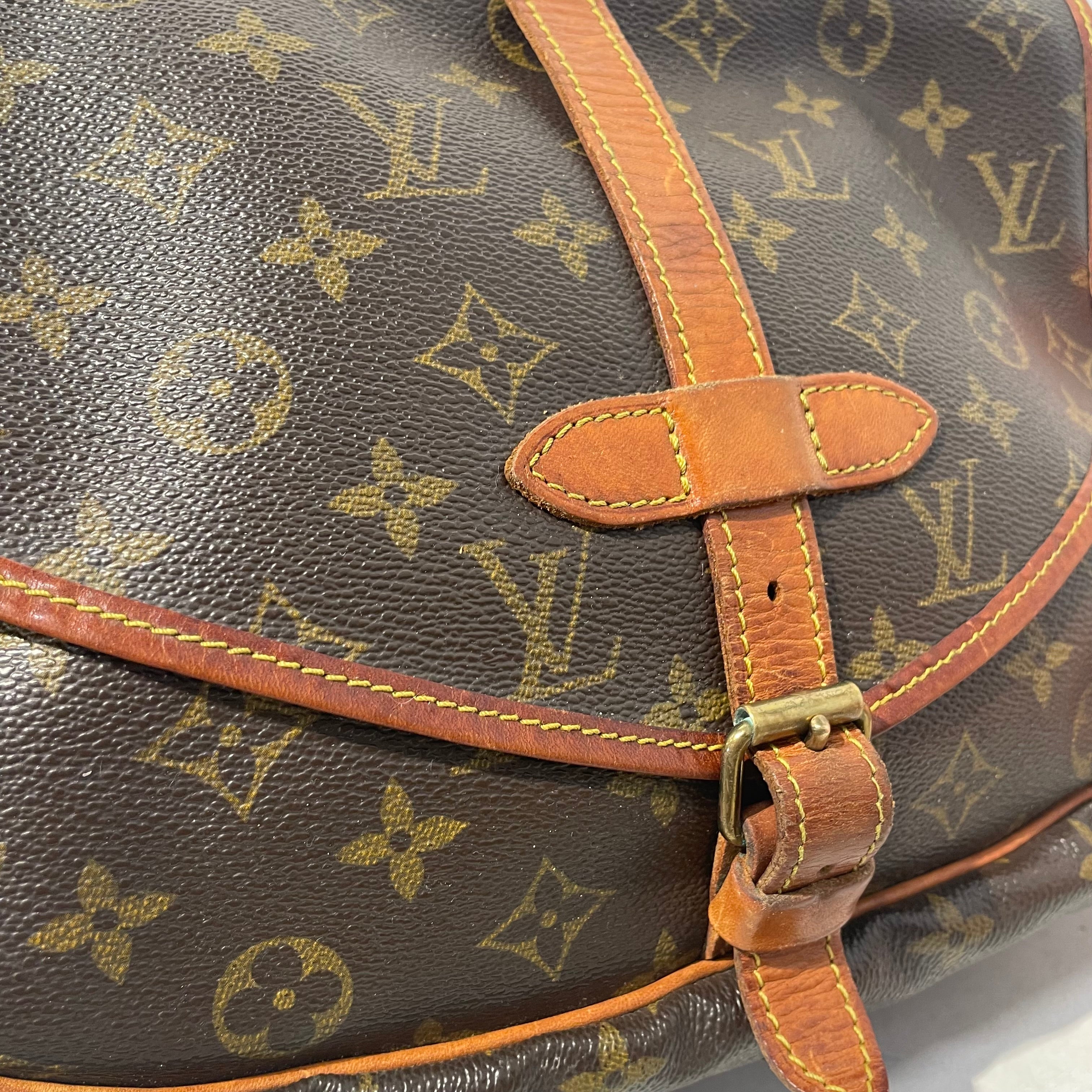 LOUIS VUITTON/Cross Body Bag/Monogram/Leather/BRW/Saumur Satchel view 10