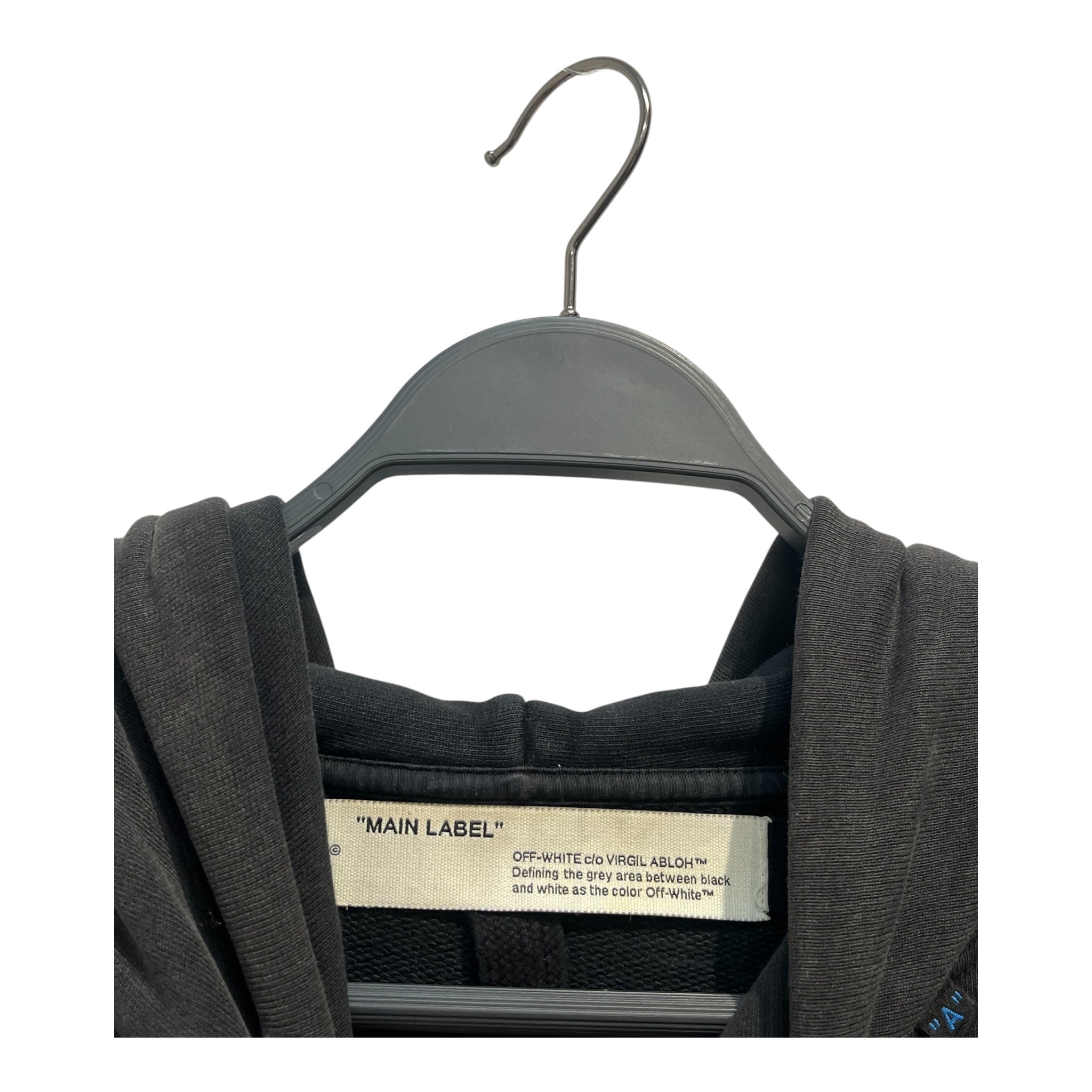 OFF-WHITE/Hoodie/M/Cotton/GRY/EMBROIDERED ABSTRACT ARROW view 3